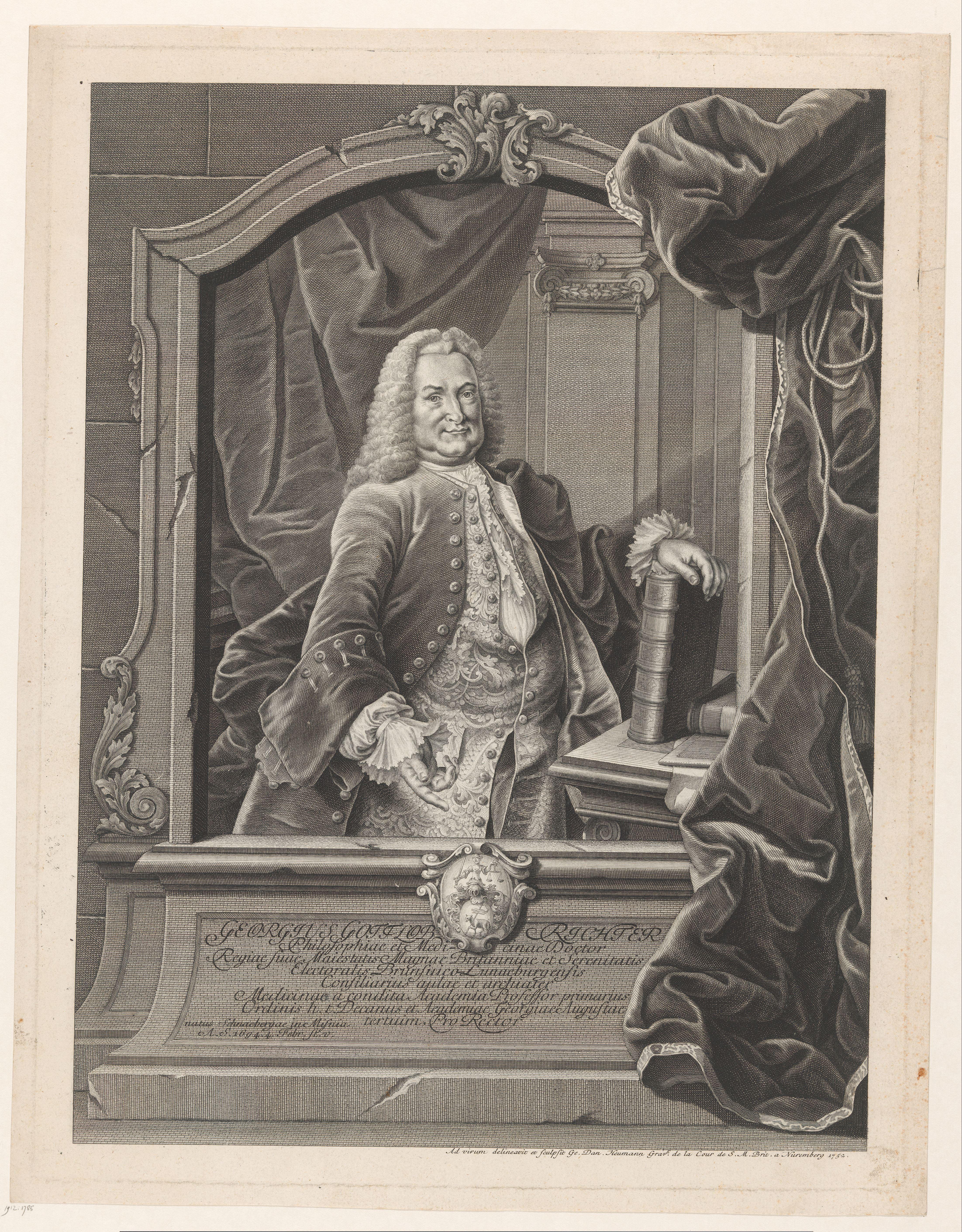 Portret van Georg Gottlob Richter
