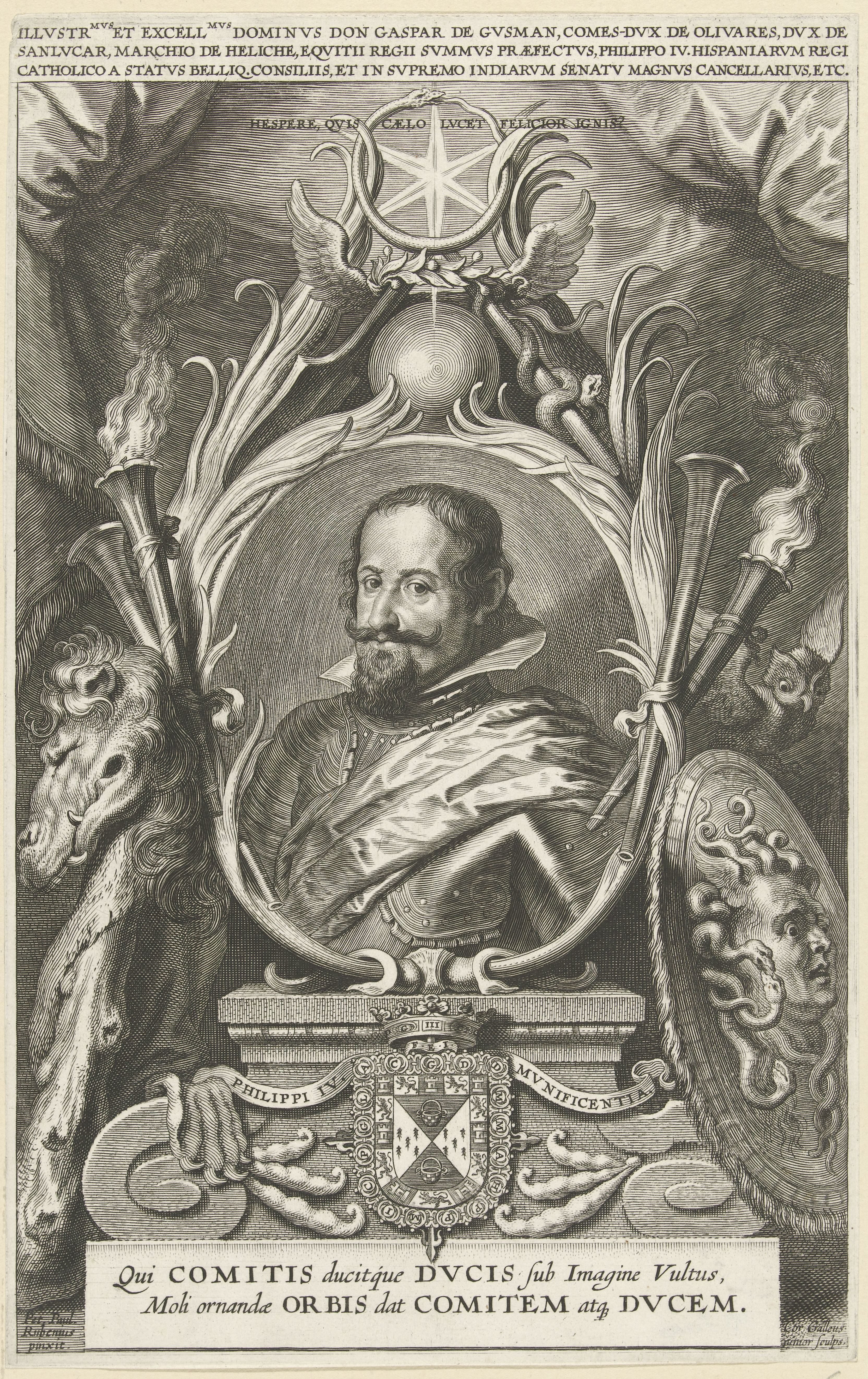 Portret van Gaspar de Gusmán, graaf van Olivares, hertog van St. Lucar