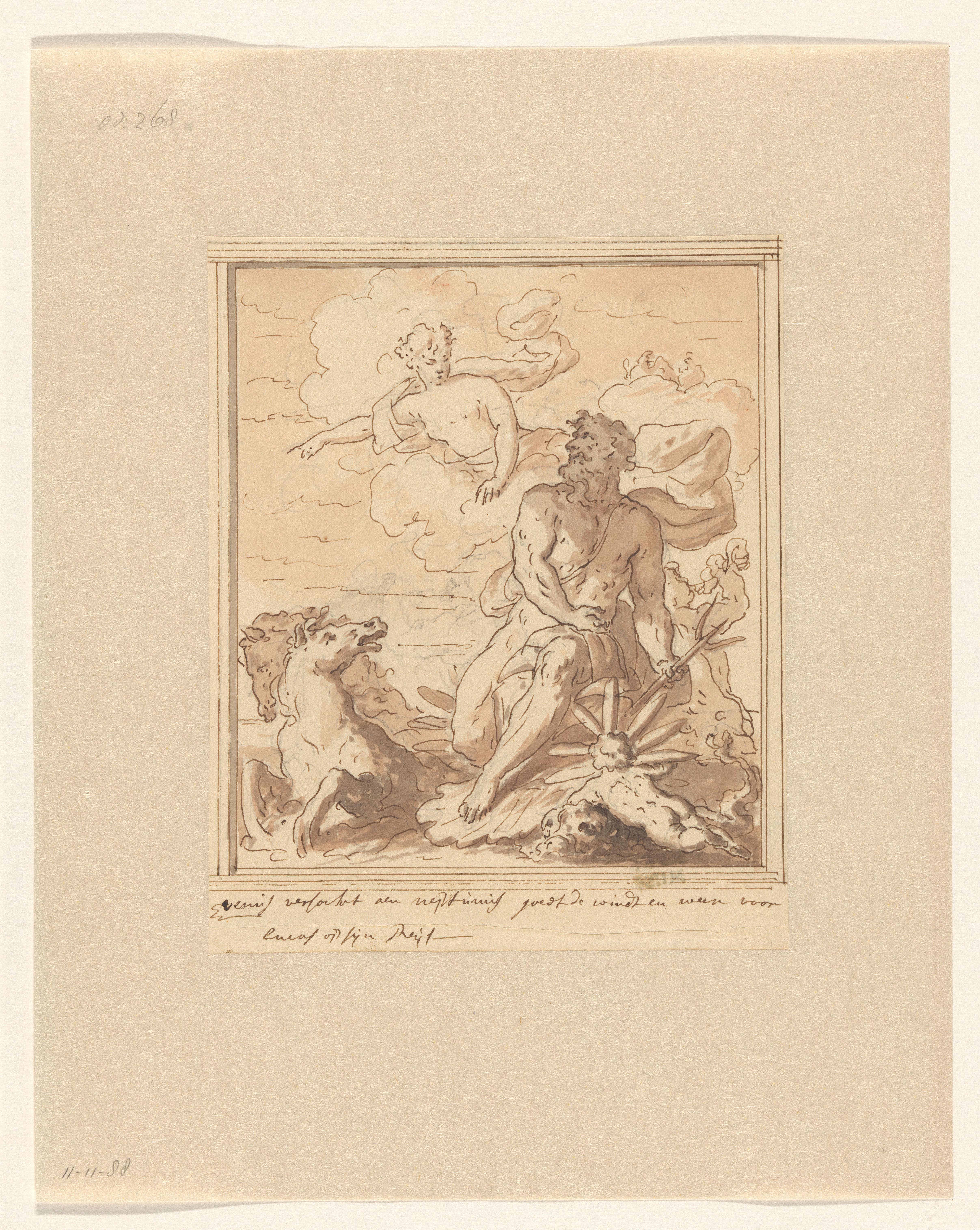Venus vraagt Neptunus goede wind voor Aeneas' reis