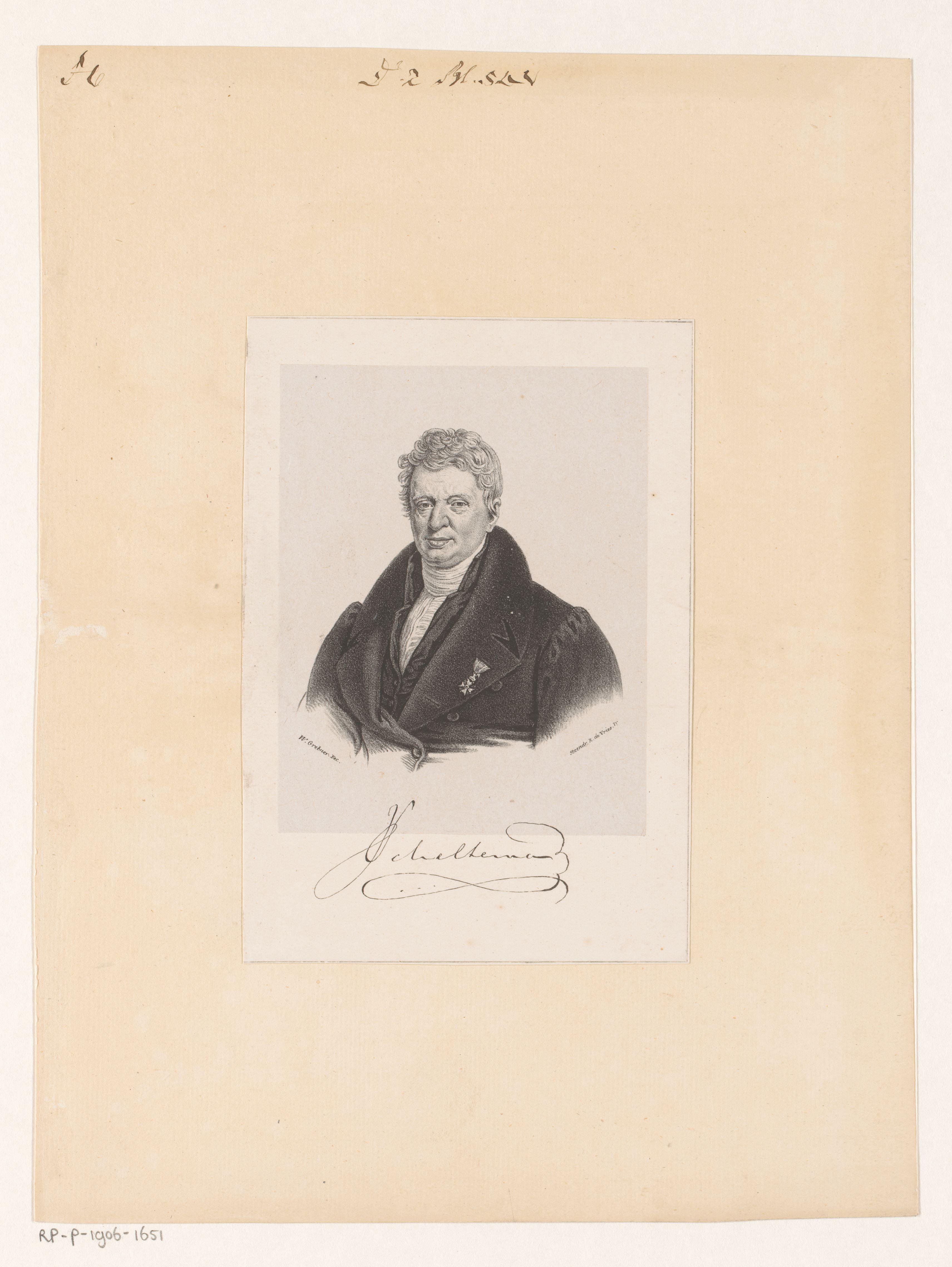 Portret van Jacobus Scheltema