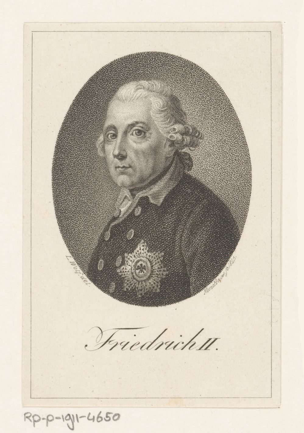 Portret van Frederik de Grote