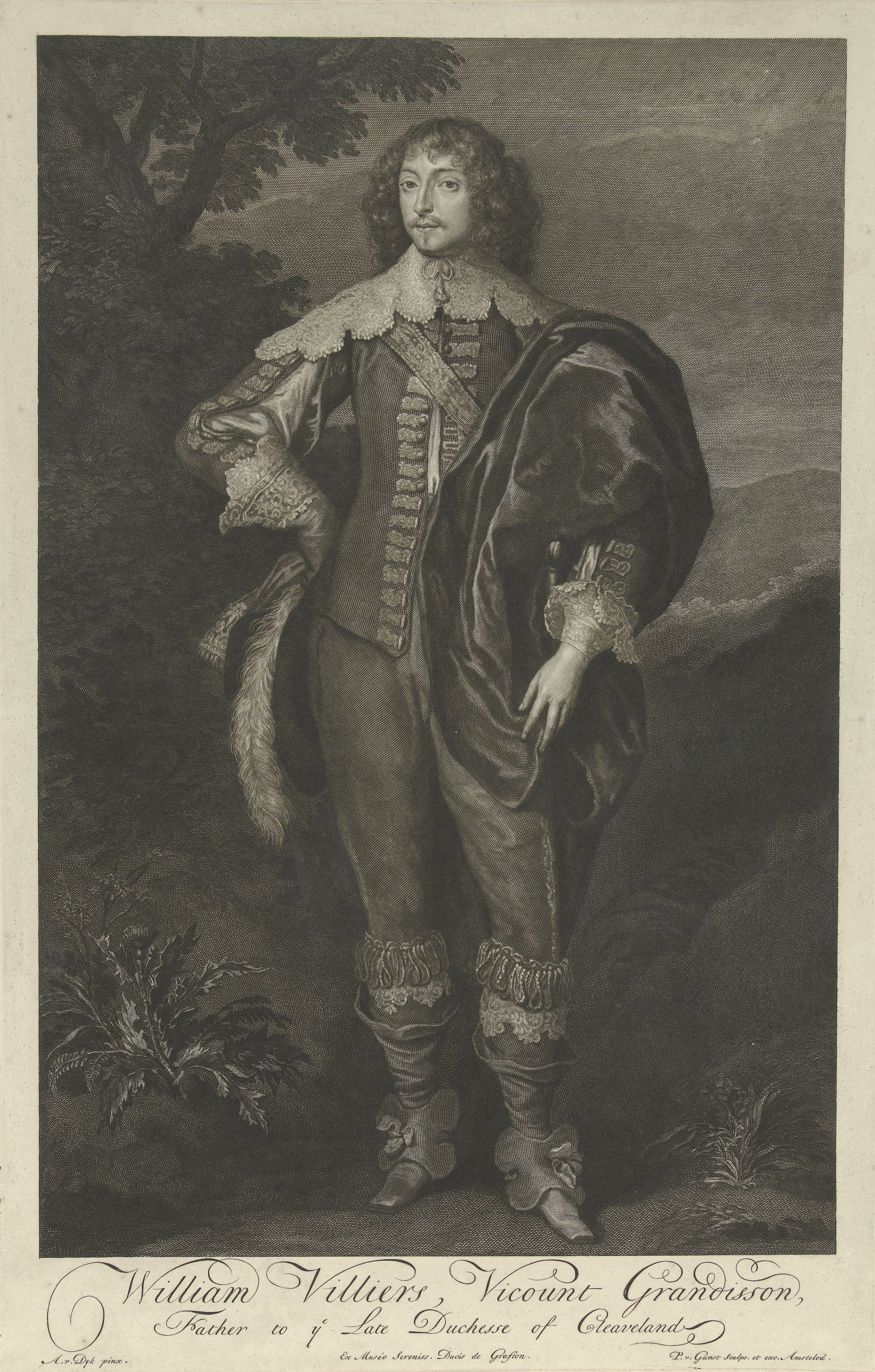 Portret van burggraaf Grandison William Villiers van Limerick