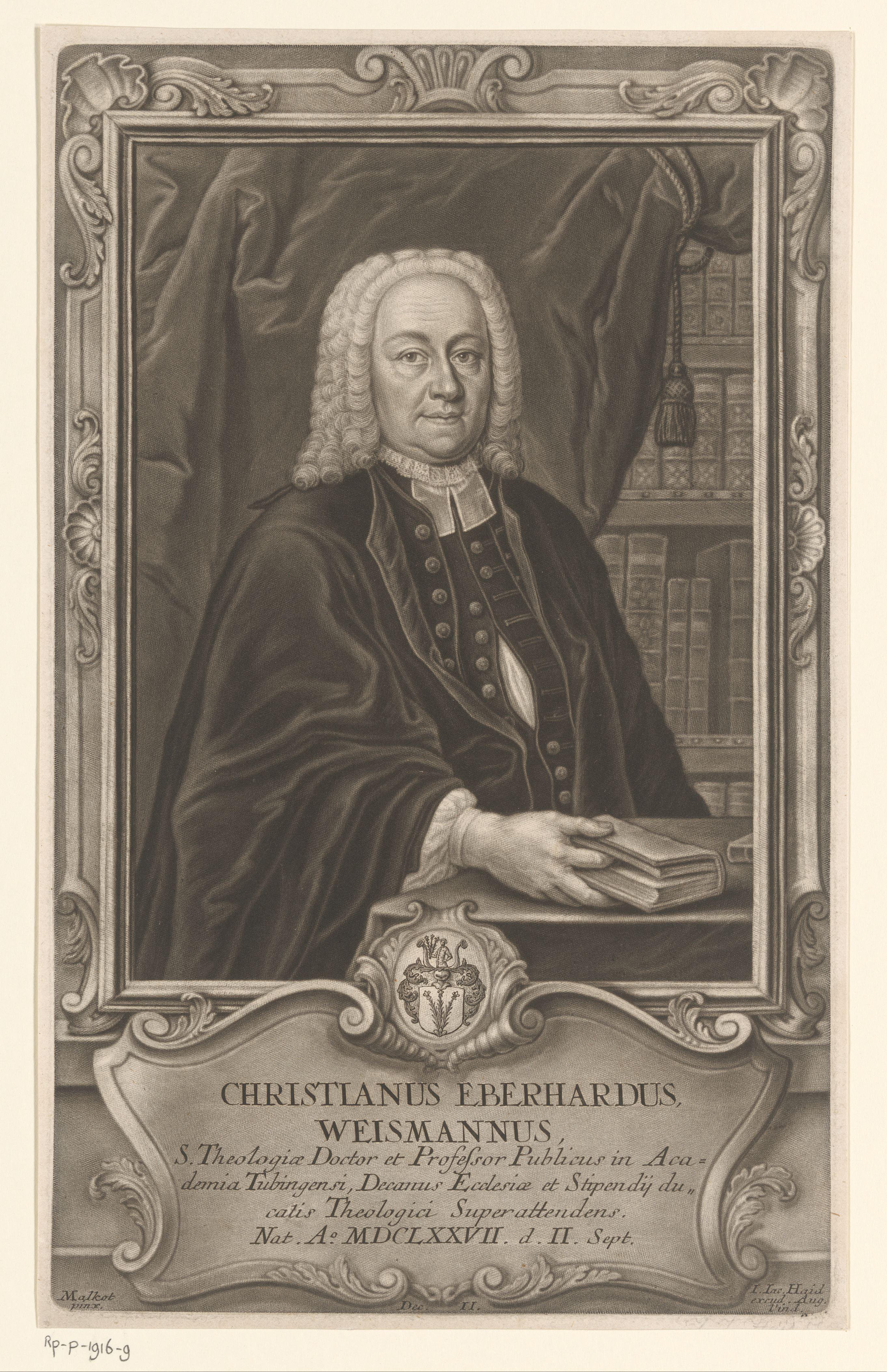 Portret van Christian Eberhard Weissmann