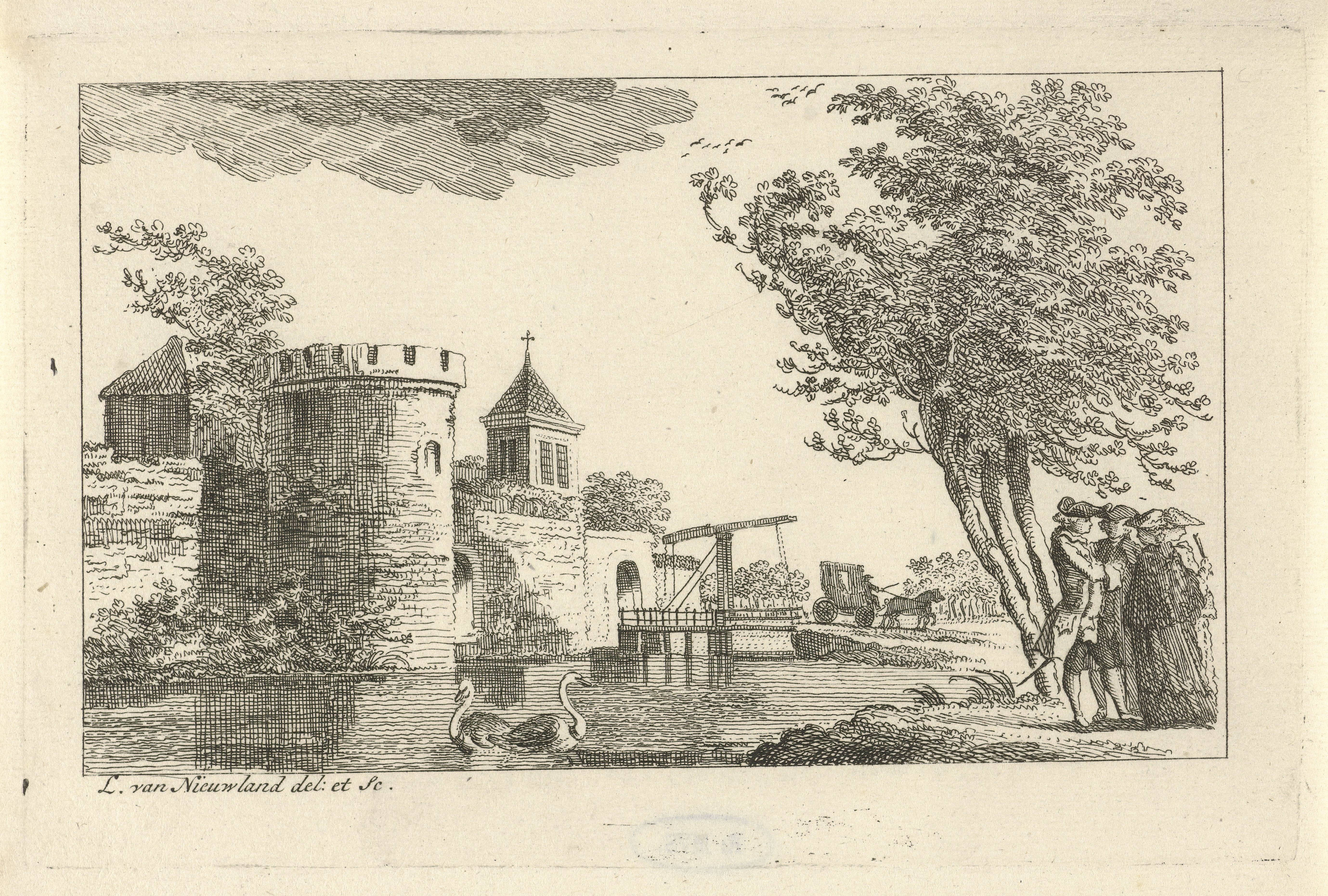 Landschap met vesting