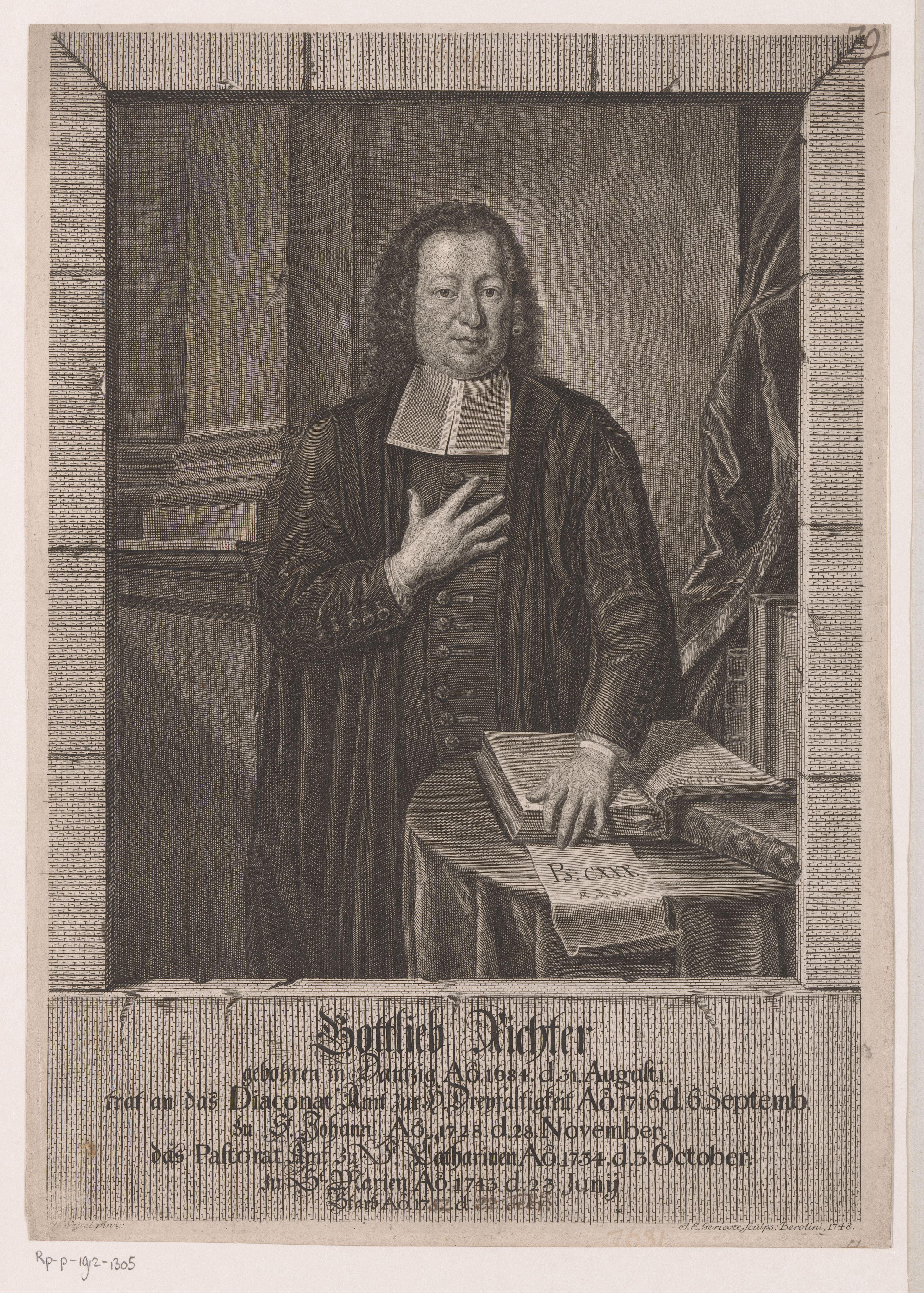 Portret van Gottlieb Richter