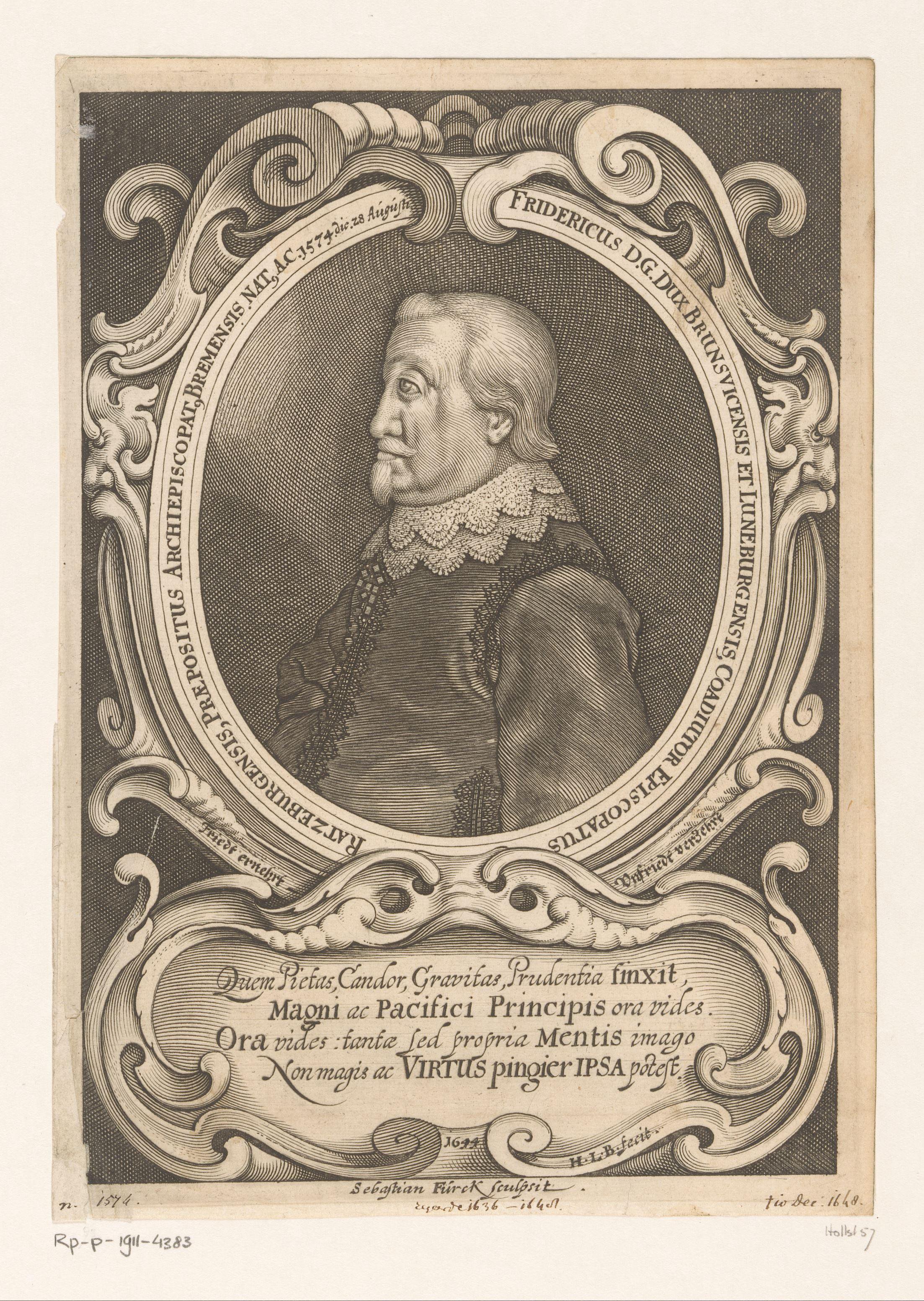 Portret van Friedrich Braunschweig-Lüneburg