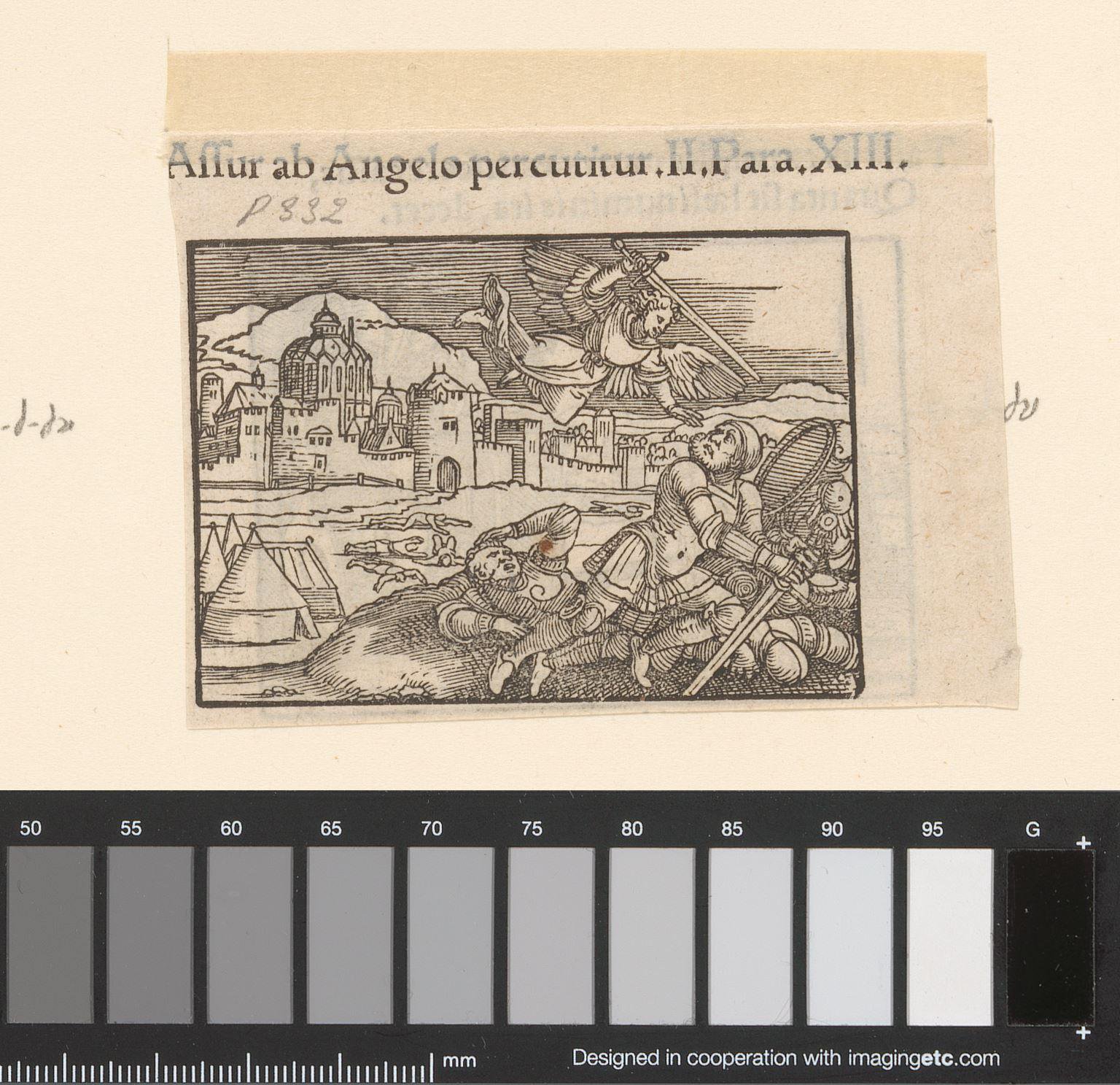 Leger van Sanherib, koning van Assyrië, wordt door een engel