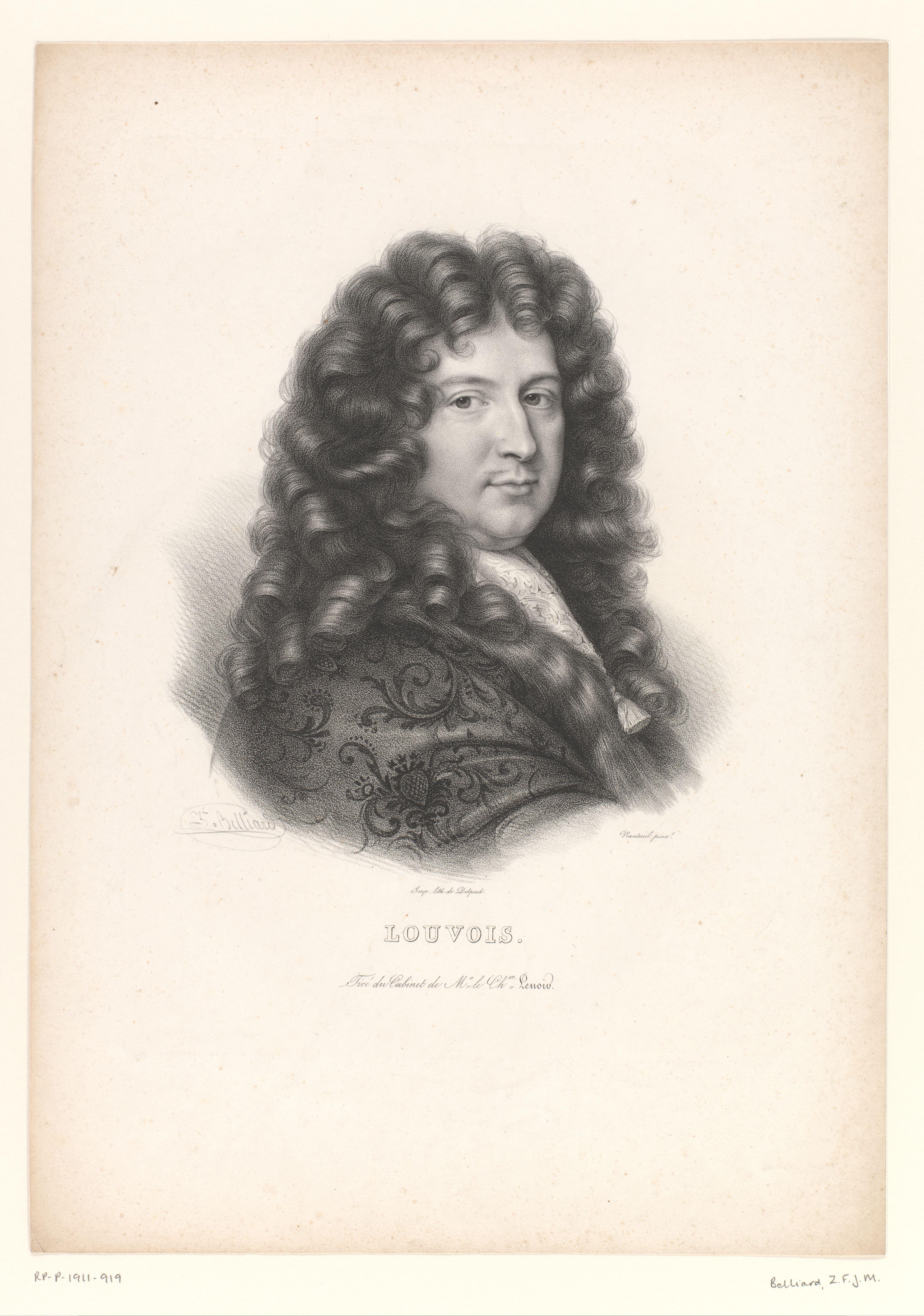 Portret van minister François-Michel Le Tellier de Louvois
