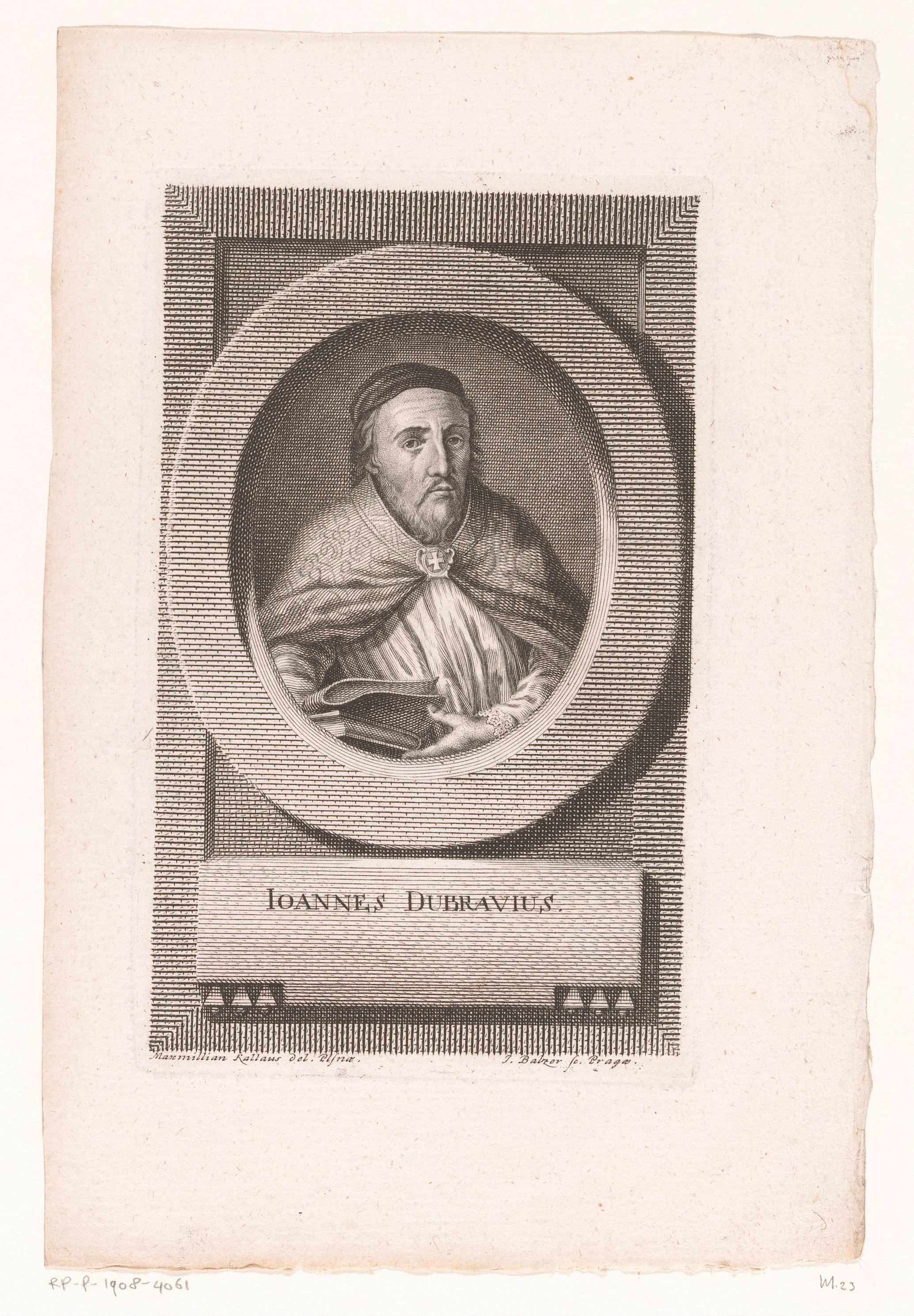 Portret van Johannes Dubravius