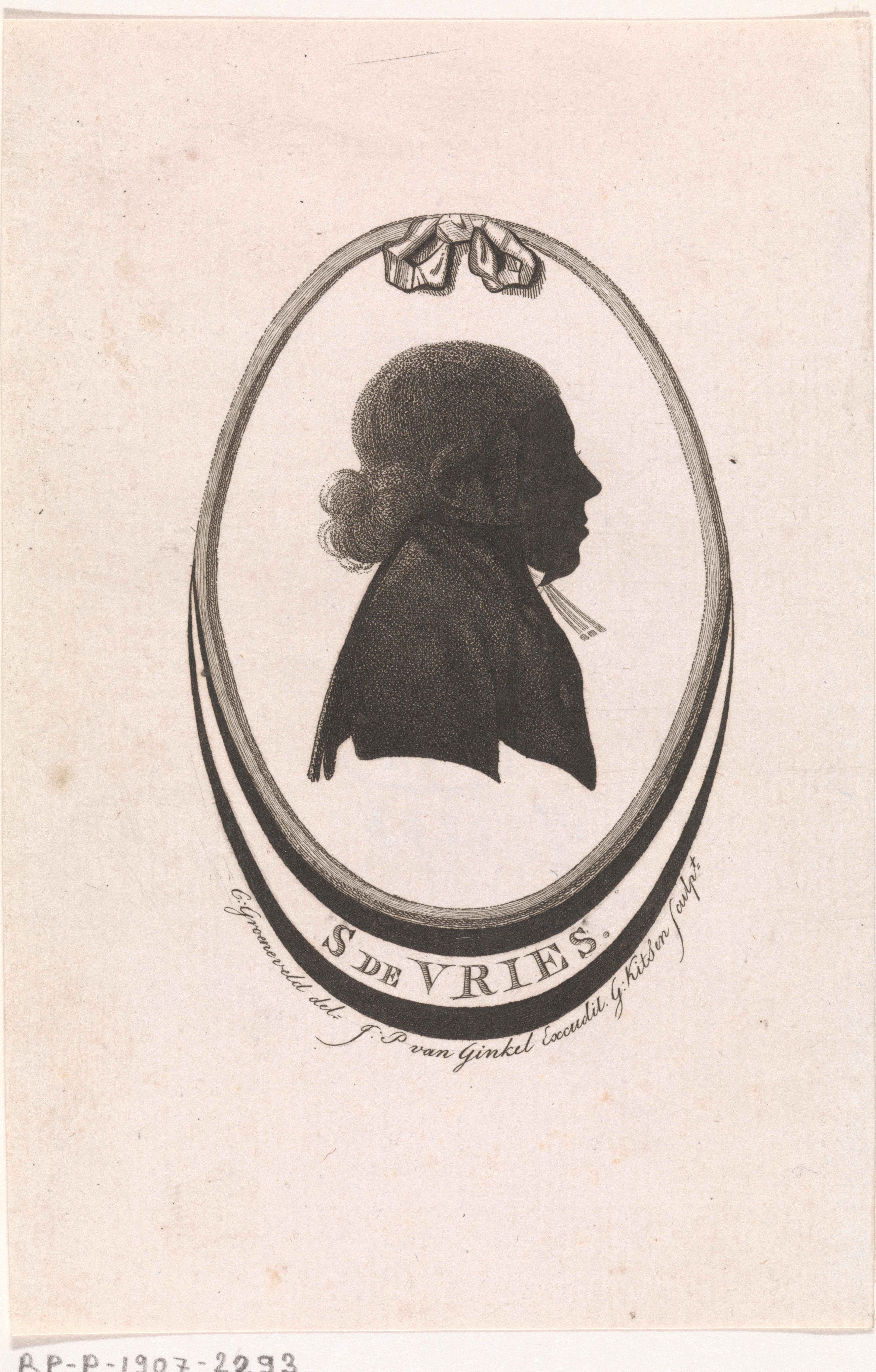 Silhouetportret van S. de Vries