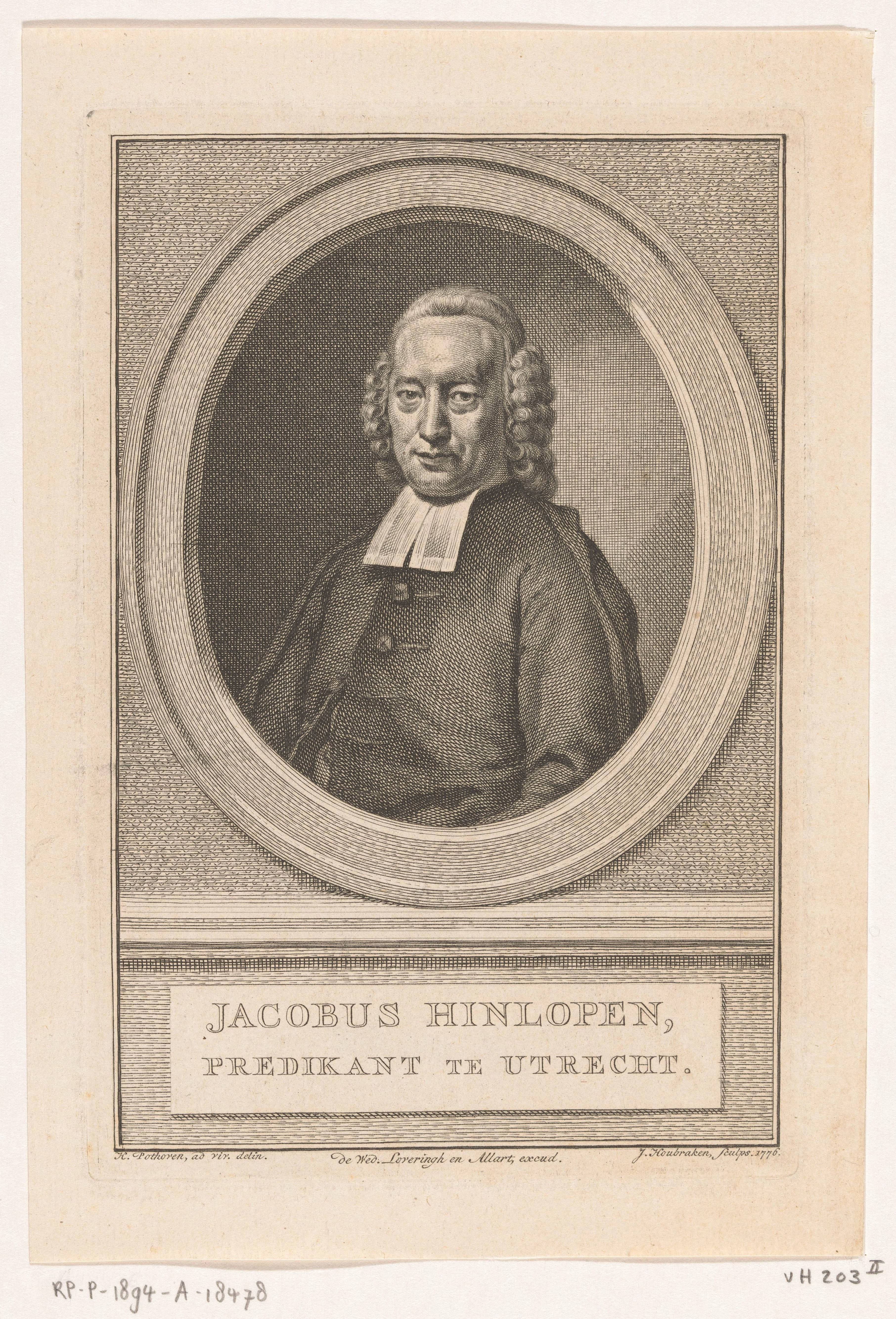 Portret van Jacobus Hinlopen