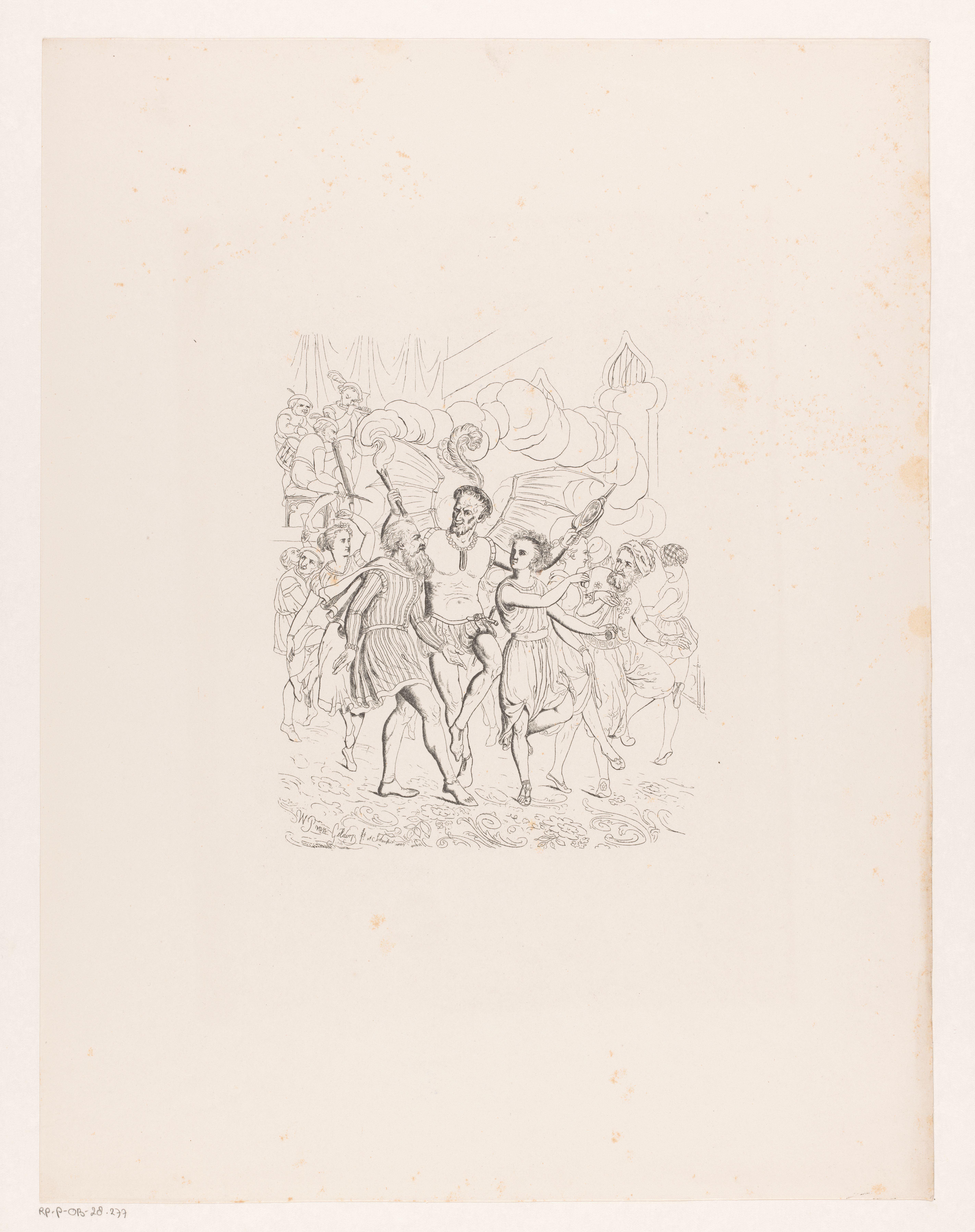 Duivel en dansende figuren