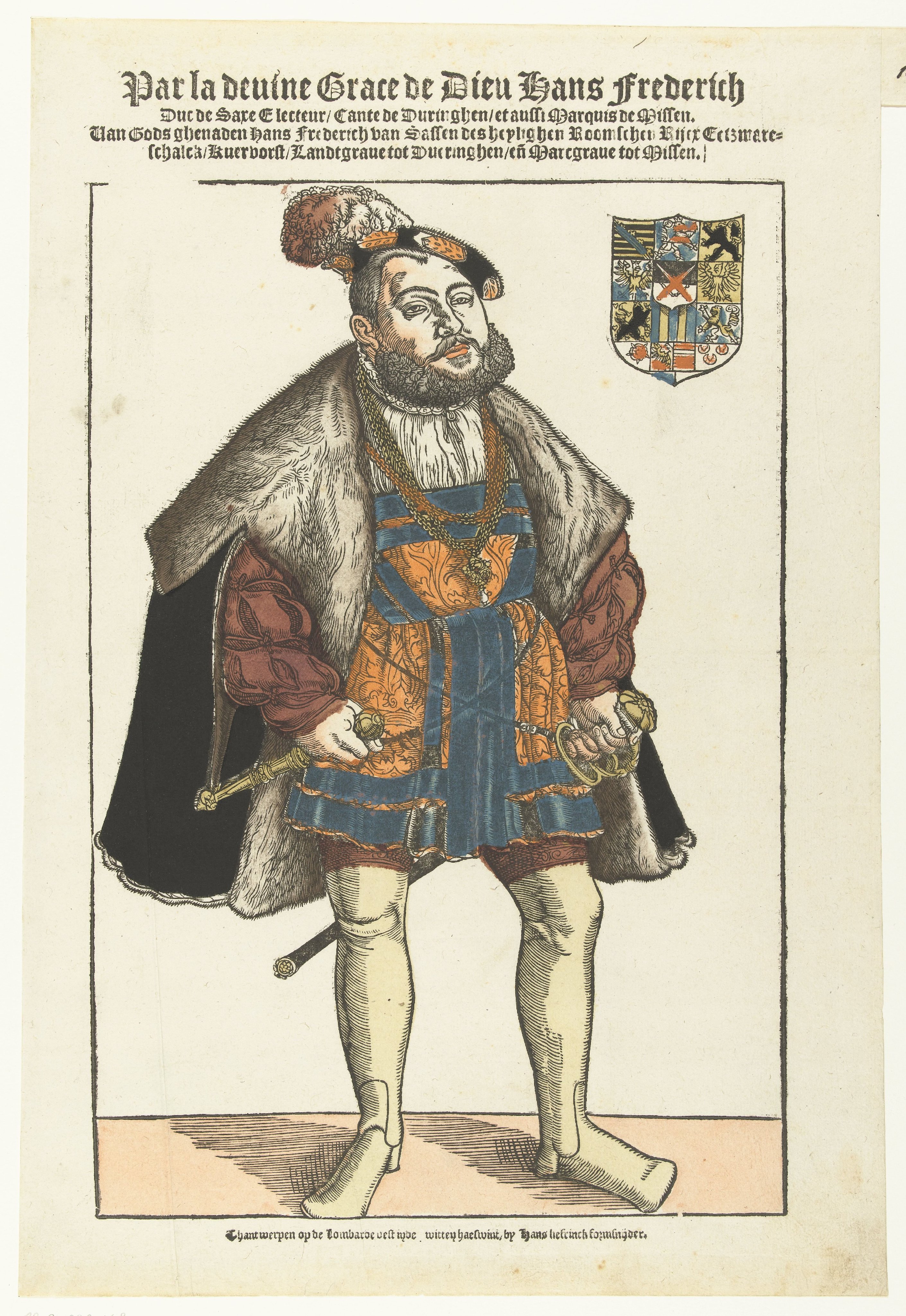 Portret van Johan Frederik van Saksen