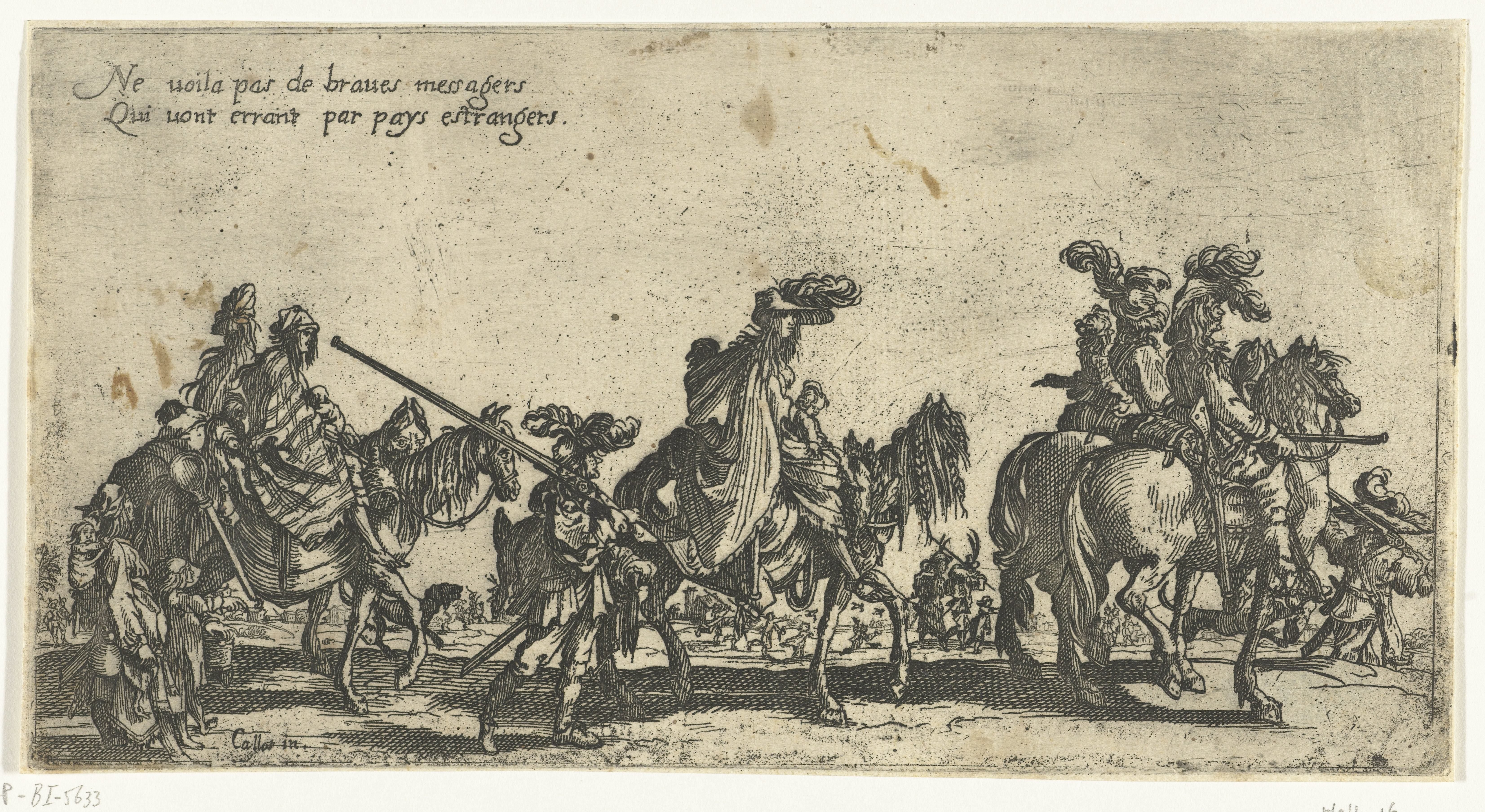 Roma met paarden onderweg