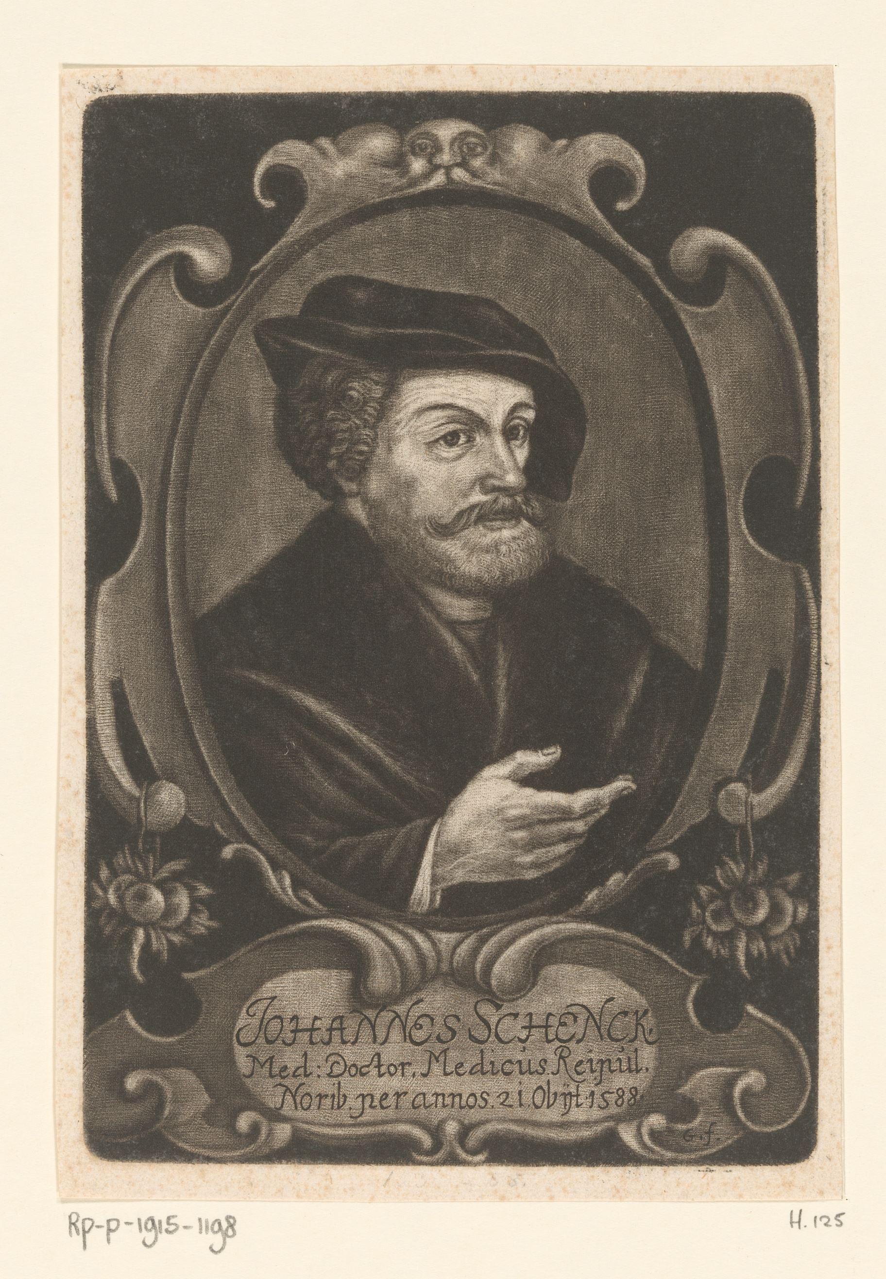 Portret van Johann Schenck