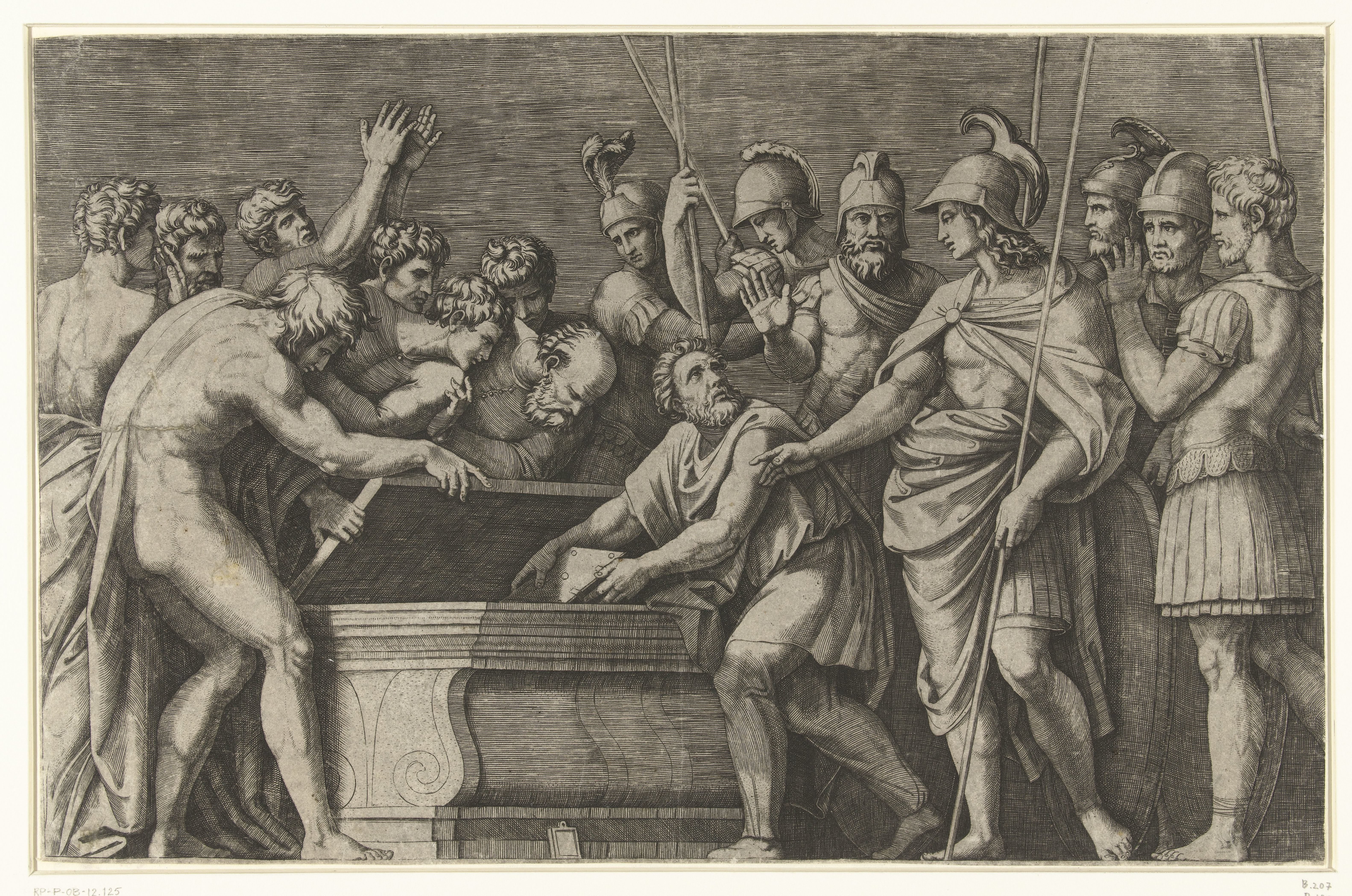 Alexander de Grote laat de werken van Homerus veilig opbergen