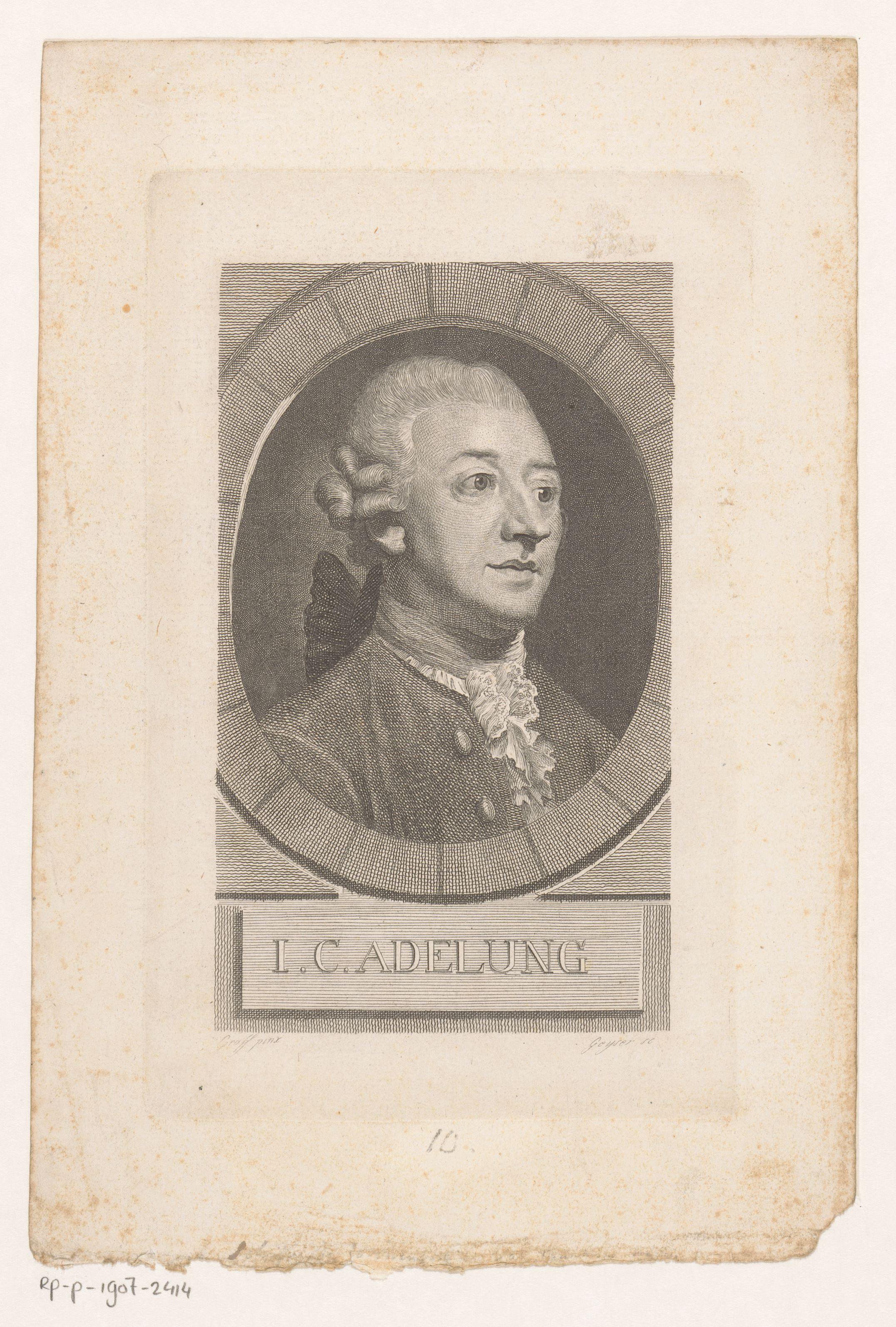 Portret van Johann Christoph Adelung