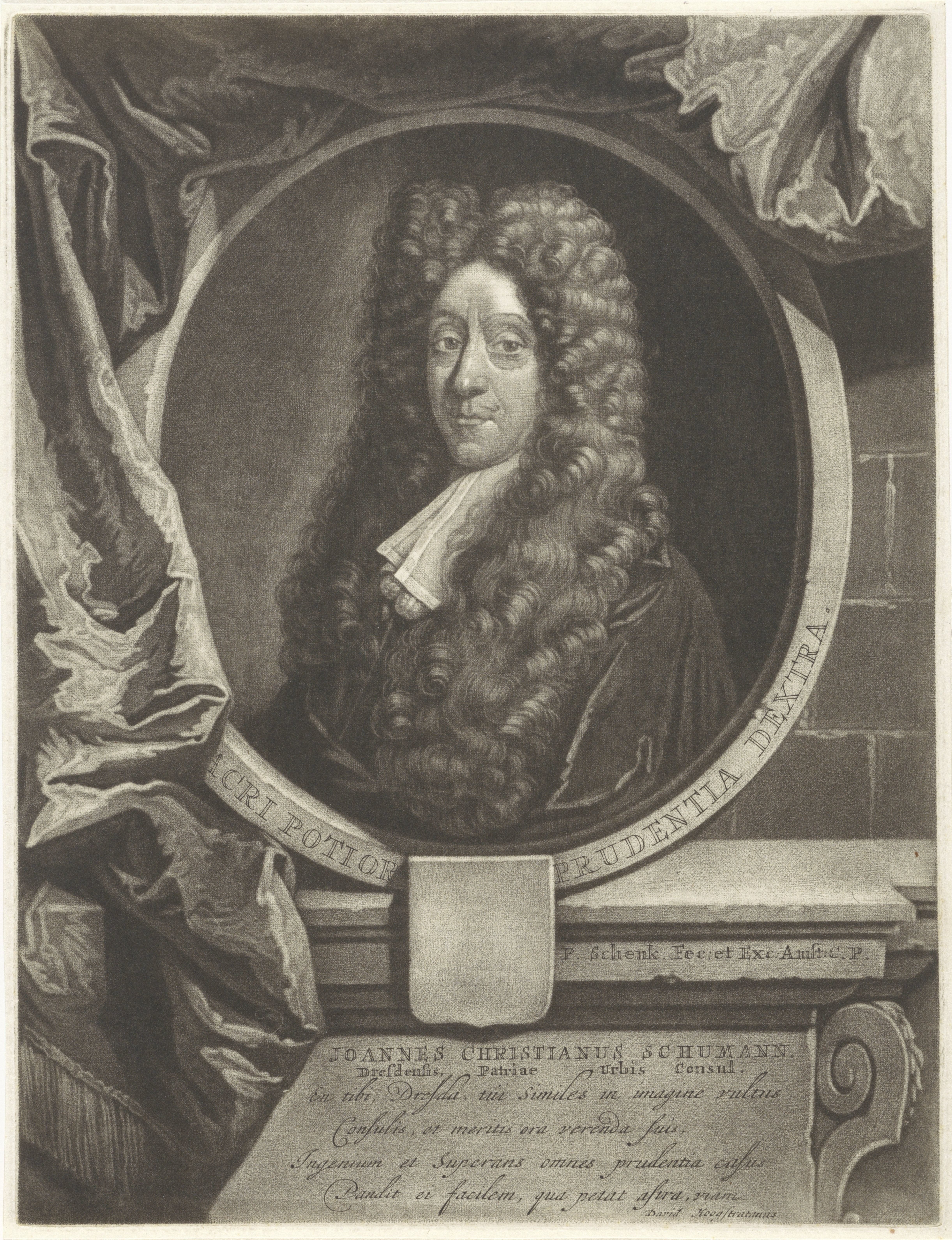 Portret van Johann Christian Schumann, burgemeester van Dresden