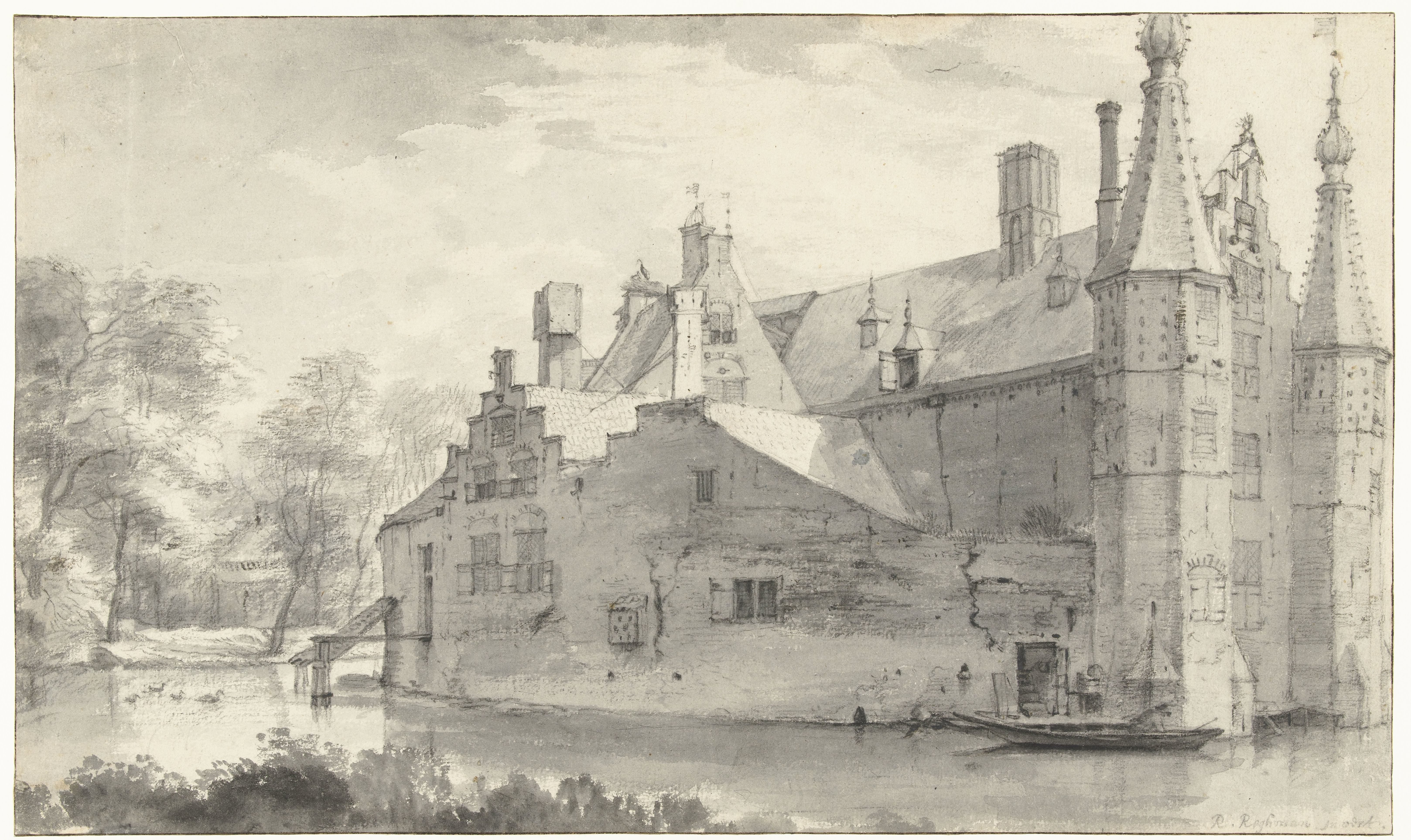 View of Huis ter Does, Seen from the North-east