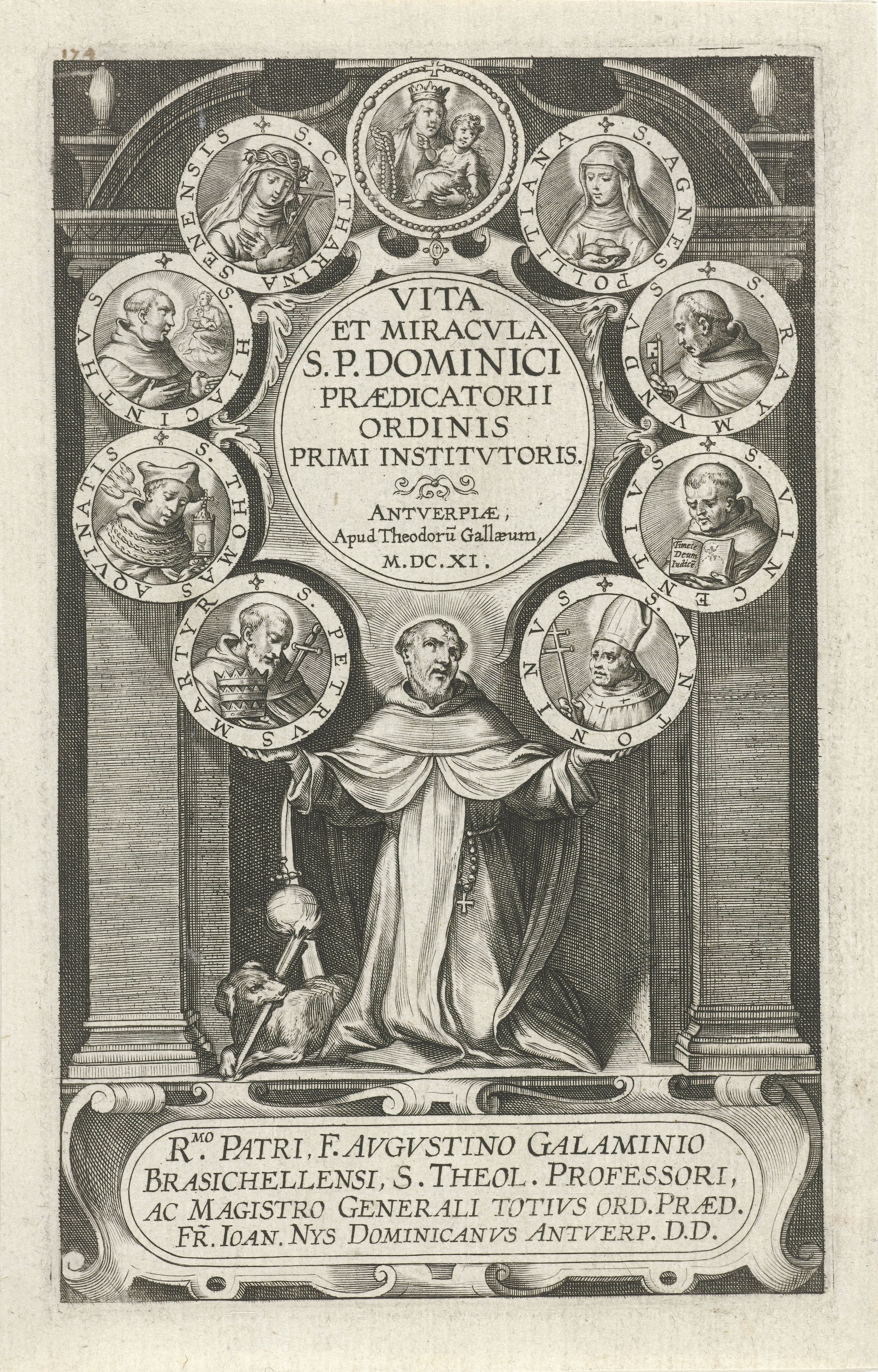 Heilige Dominicus met andere heiligen