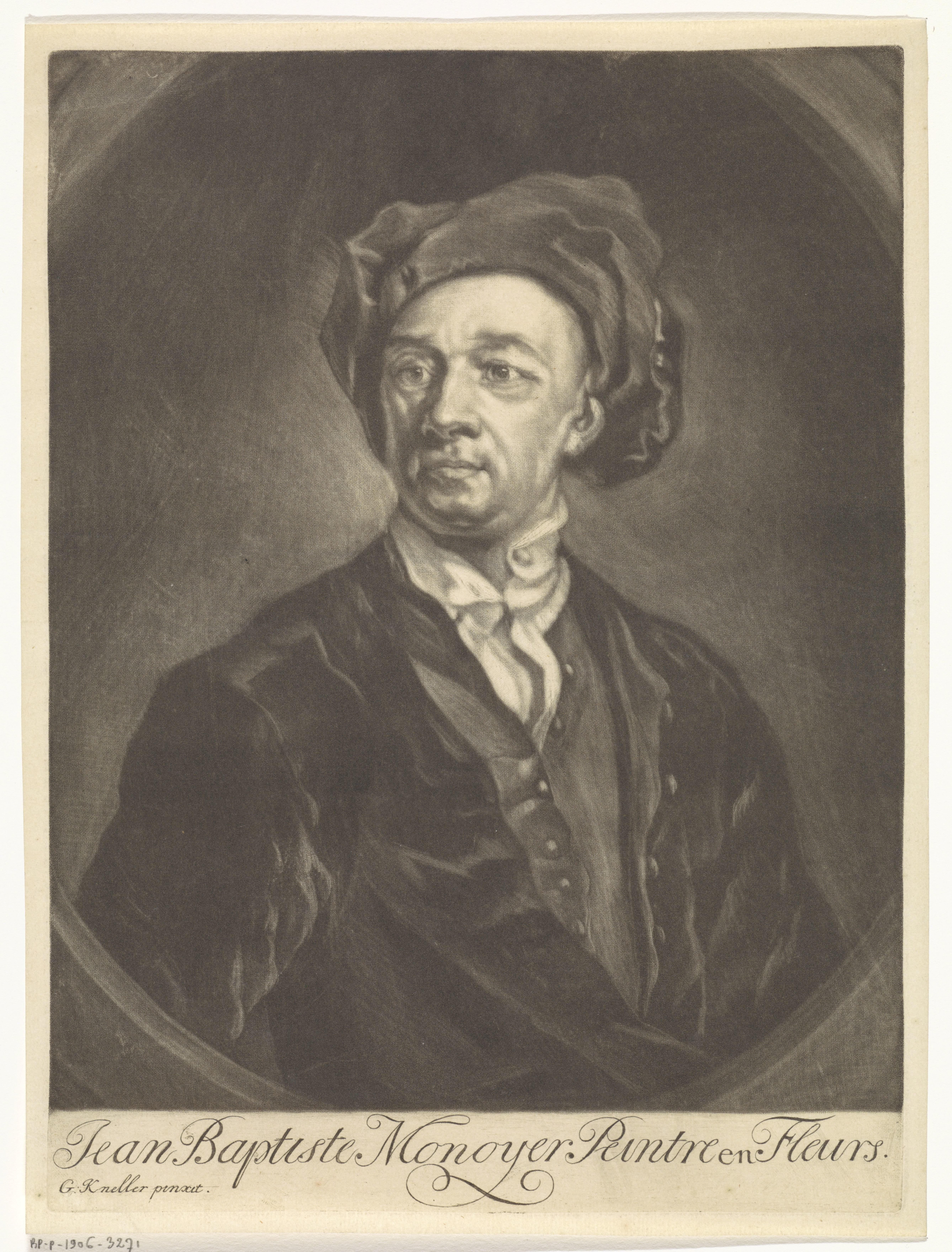 Portret van de schilder Jean Baptiste Monnoyer