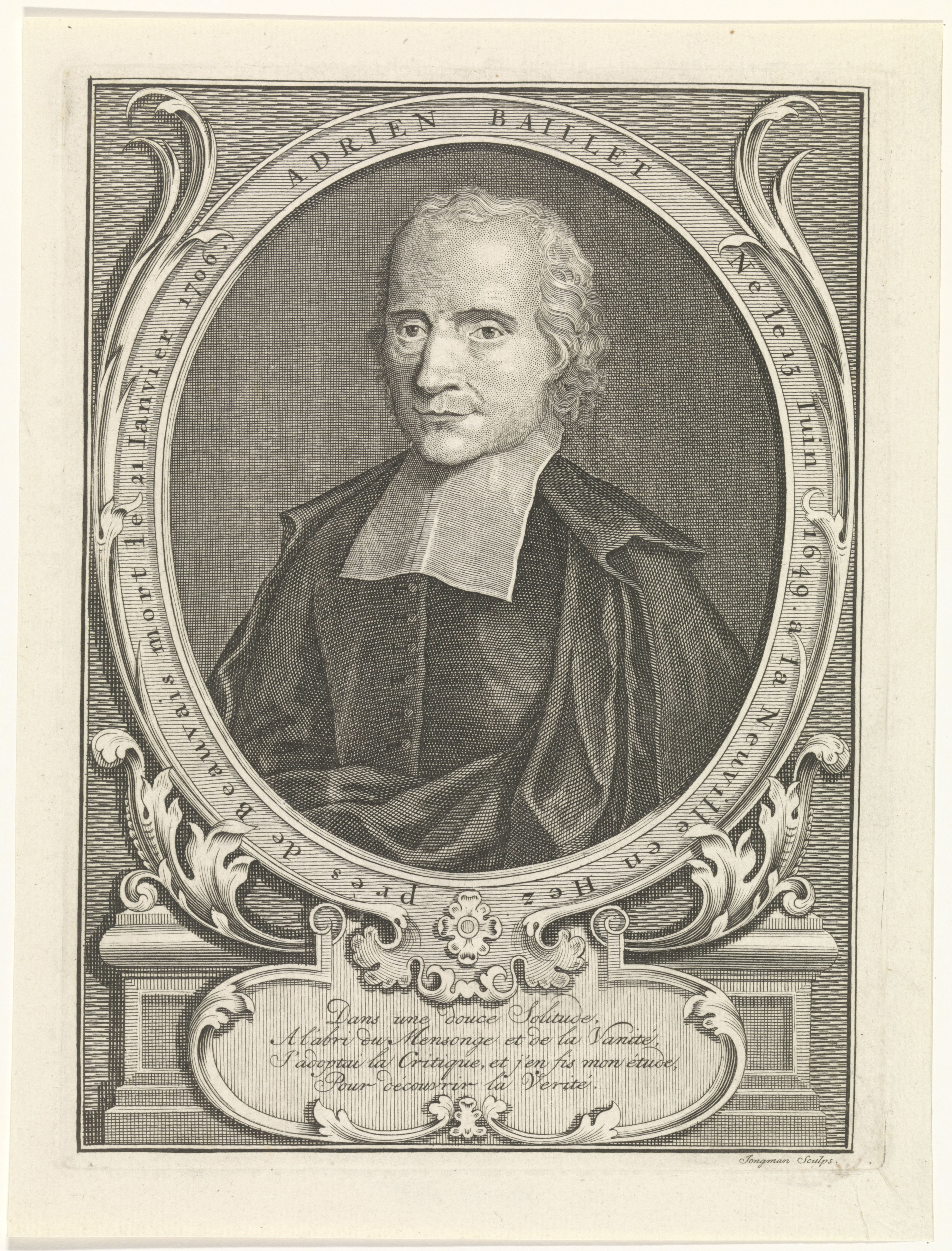 Portret van Adrien Baillet