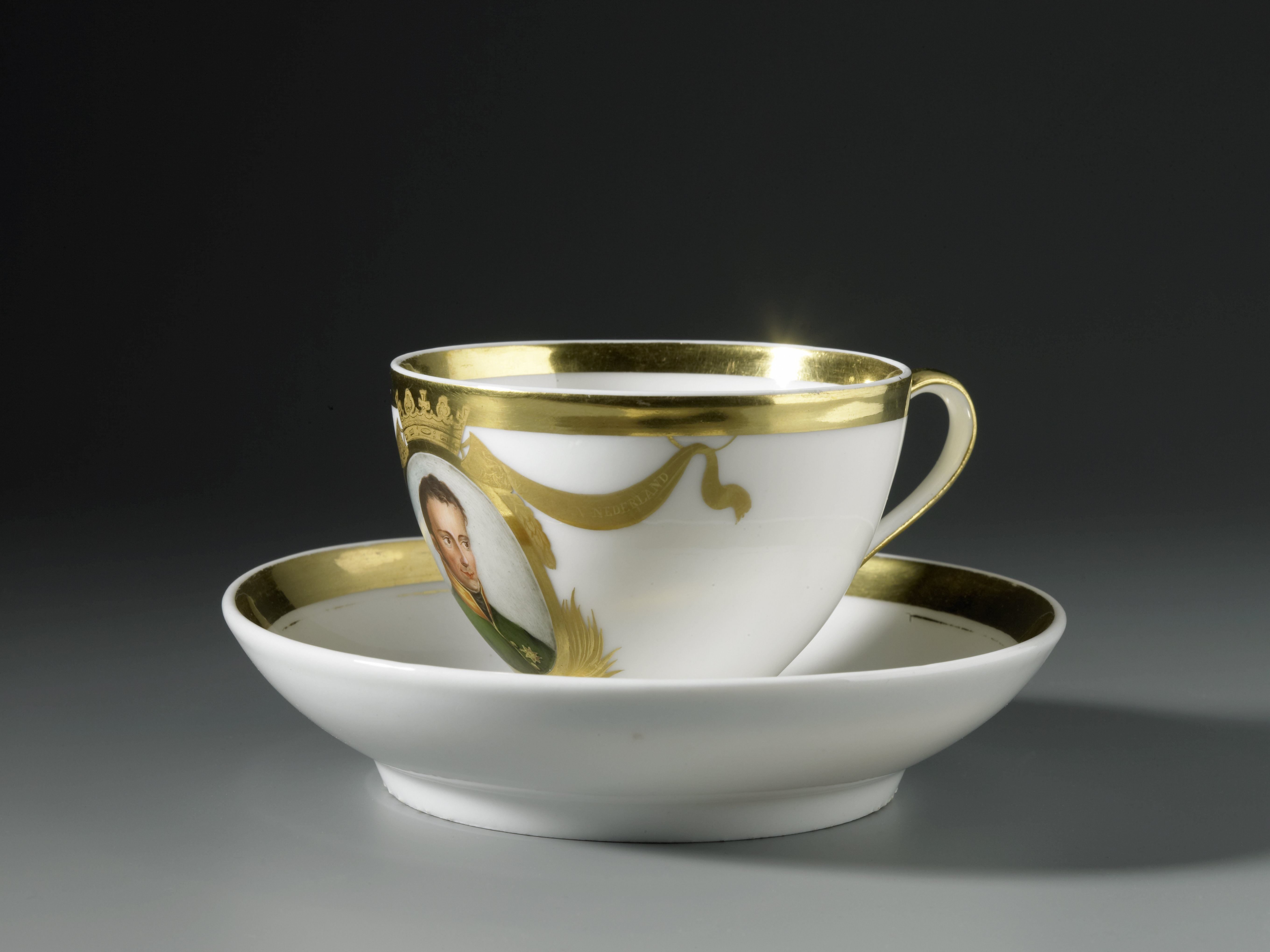 Cup and saucer with King William I
