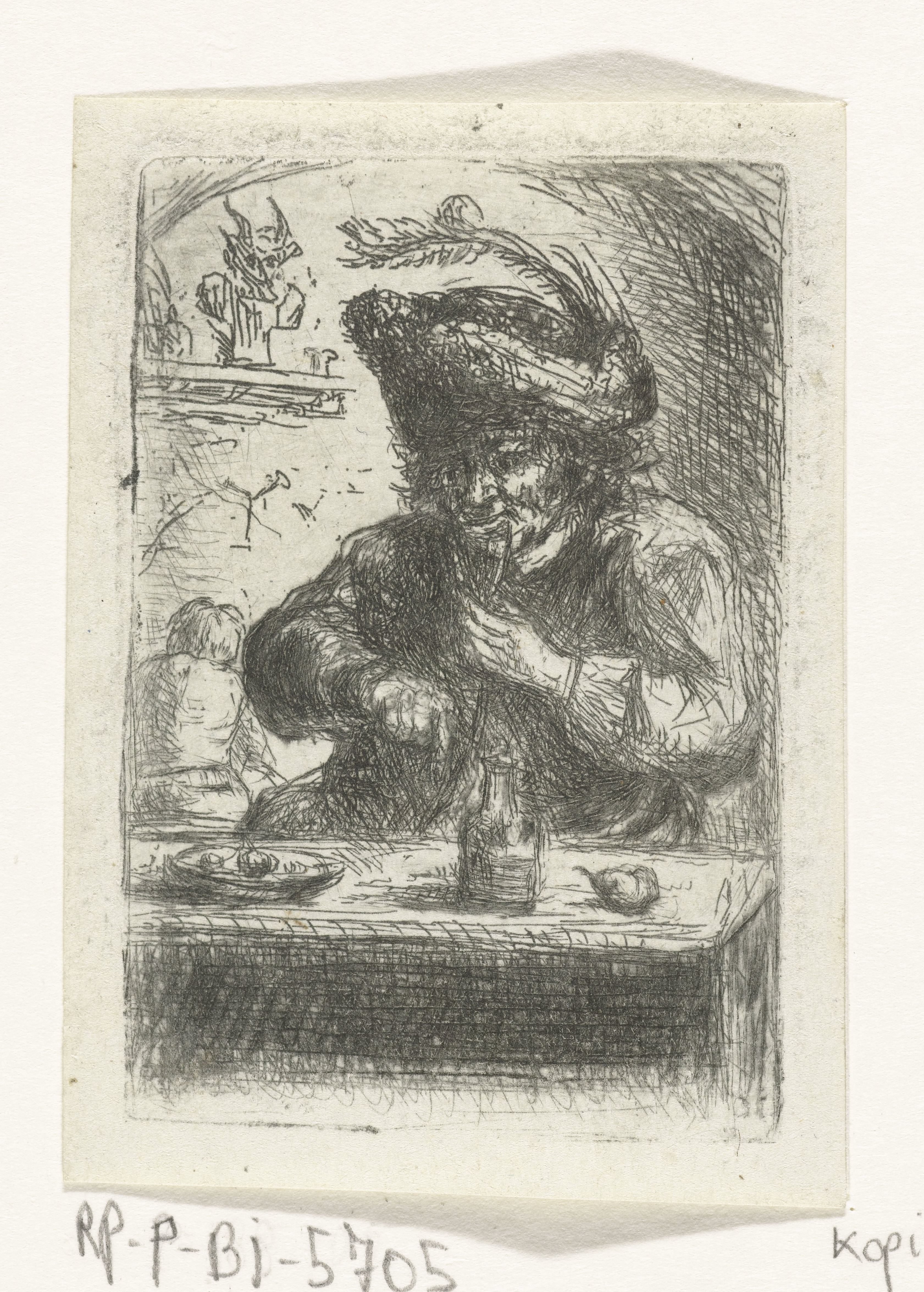 Man aan de eettafel