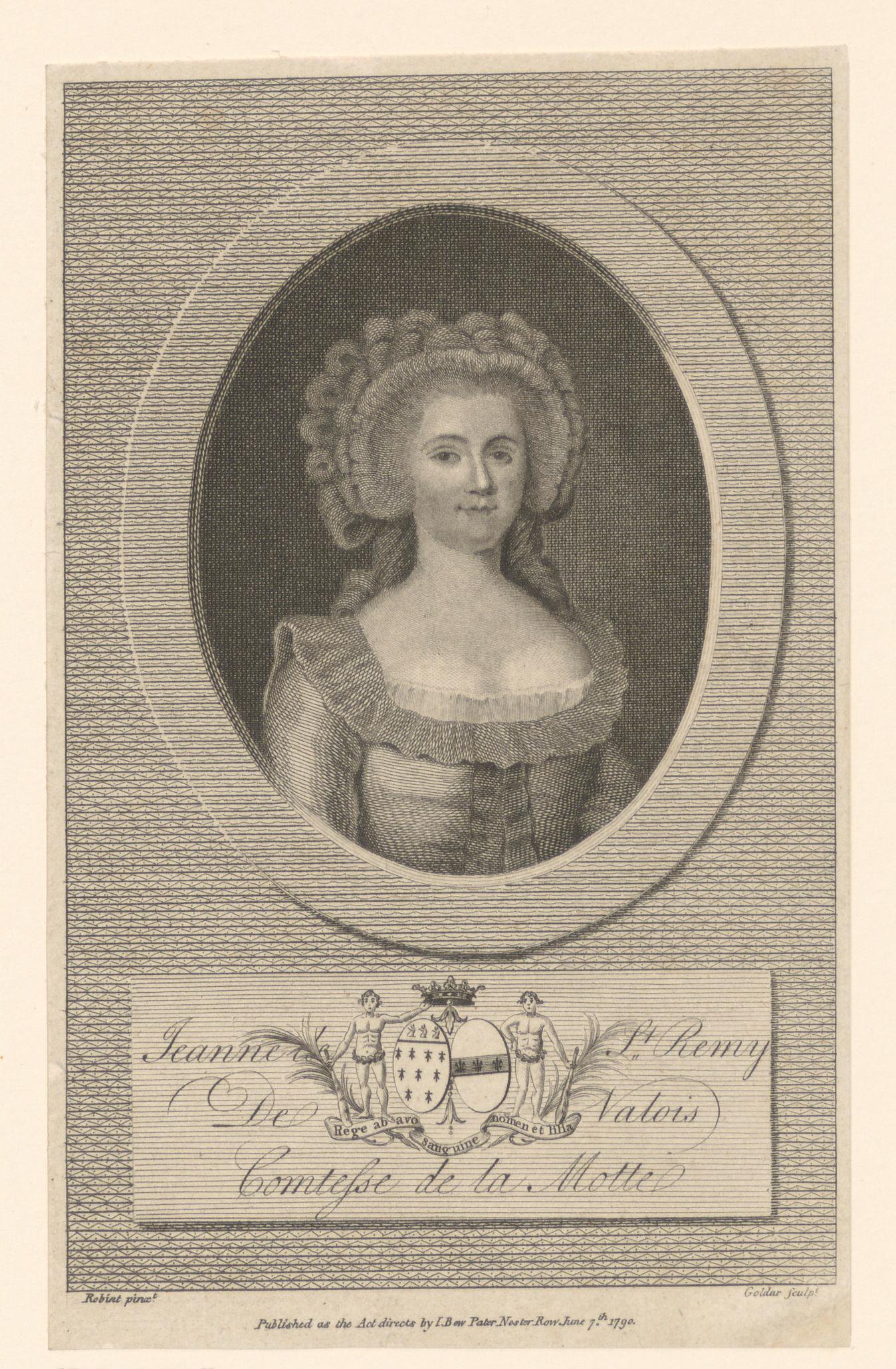 Portret van Jeanne de Valois-Saint-Rémy