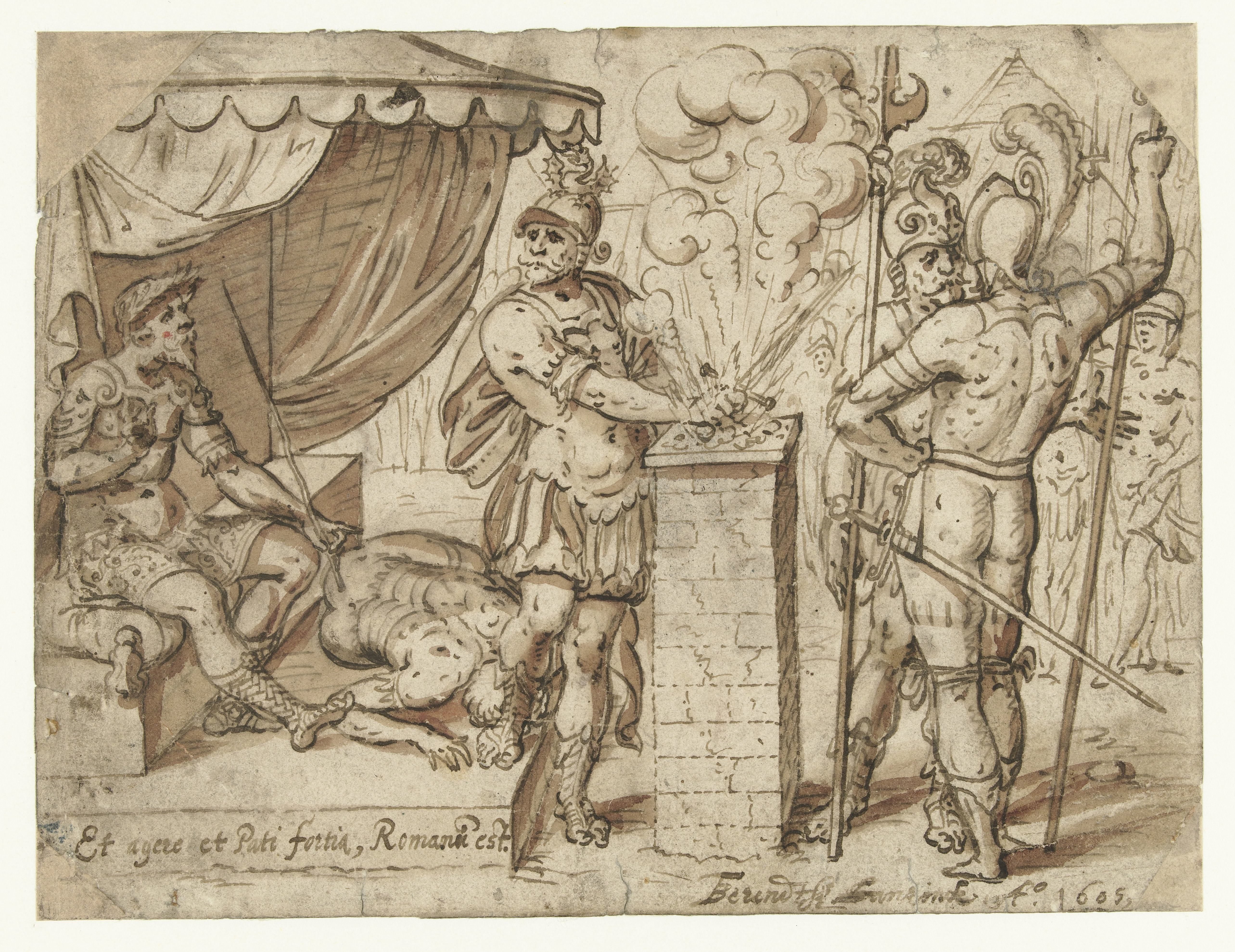 Mucius Scaevola voor Porsenna
