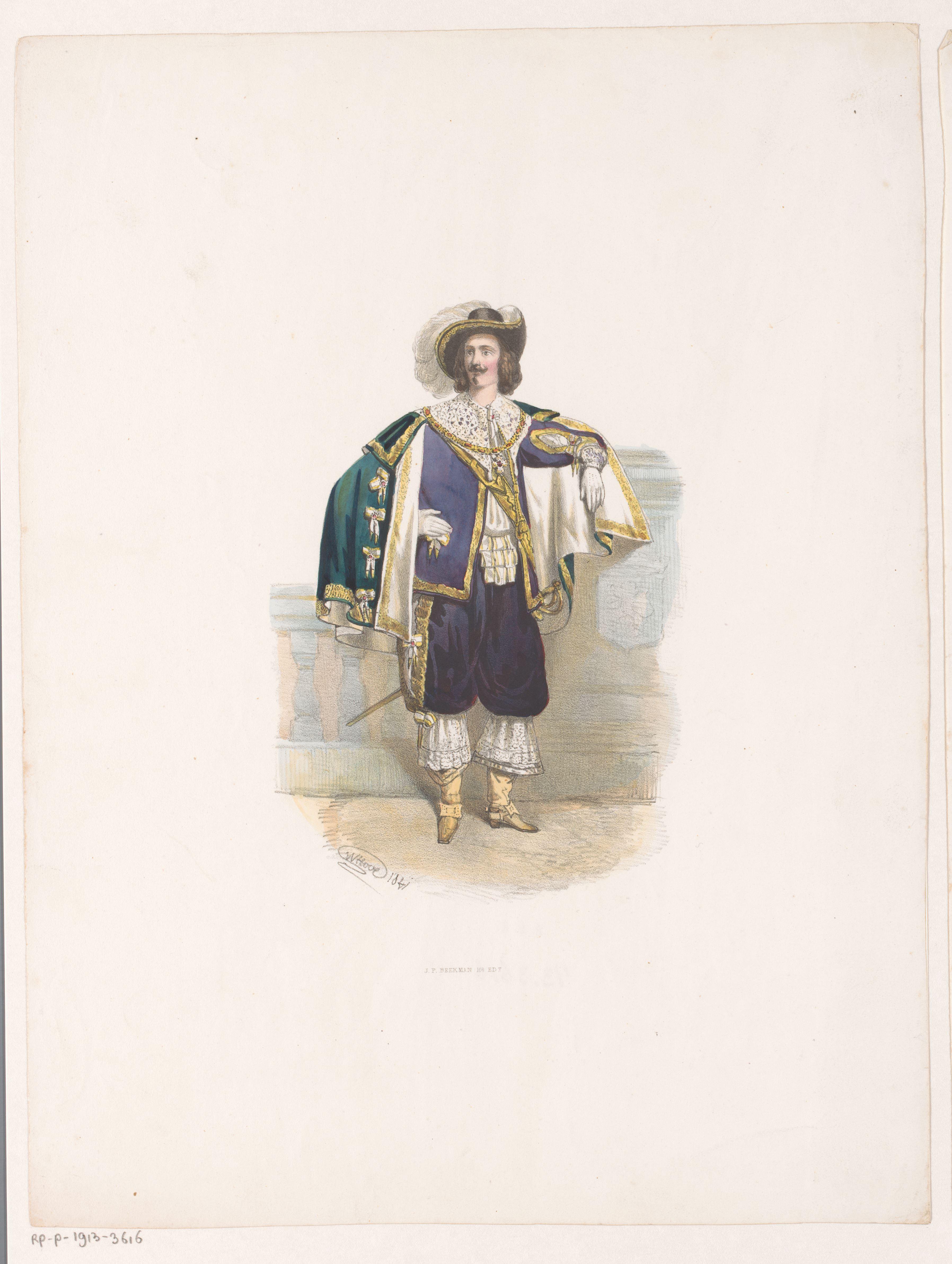Man in maskerade kostuum
