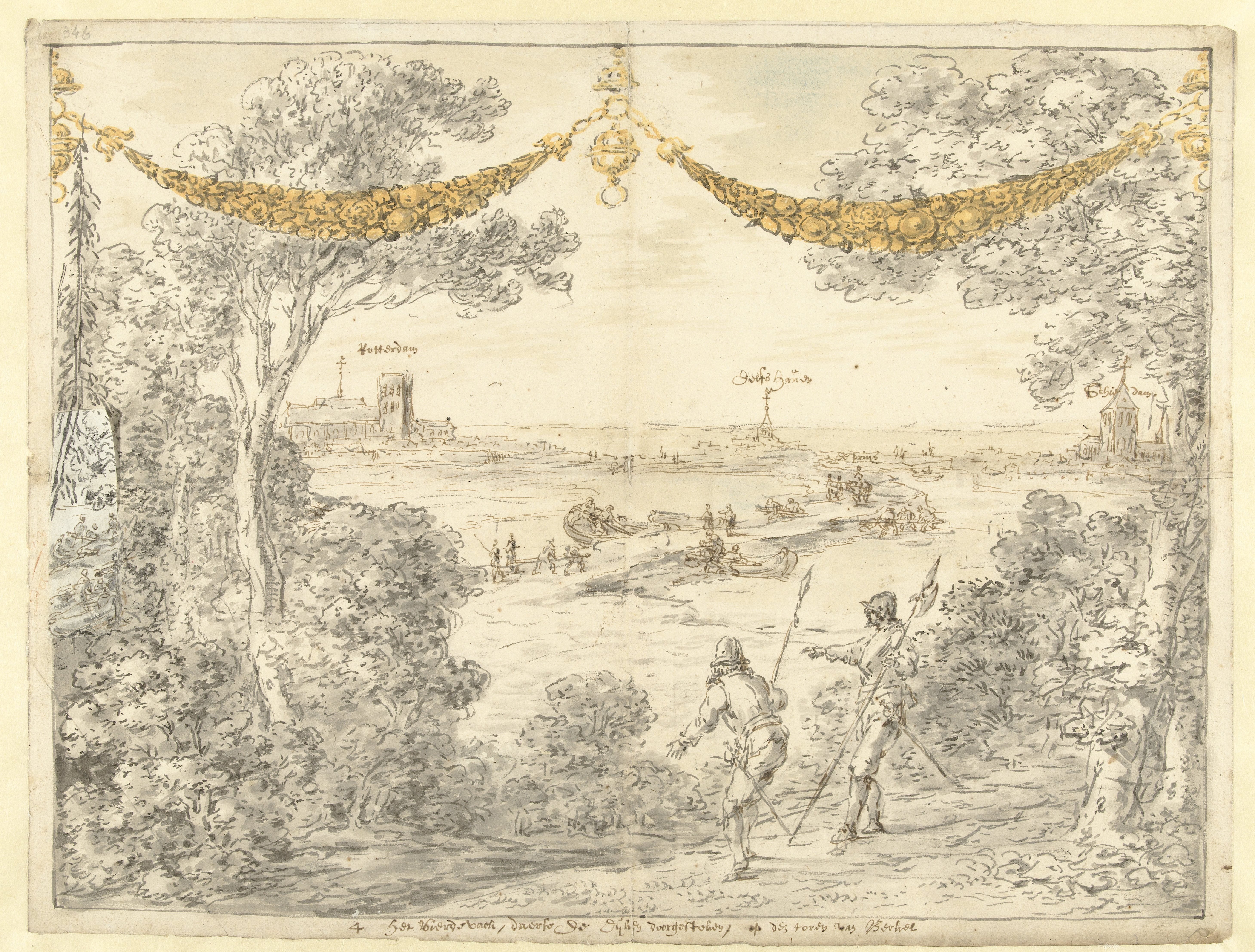 Het doorsteken van de dijk bij Berkel, 1574