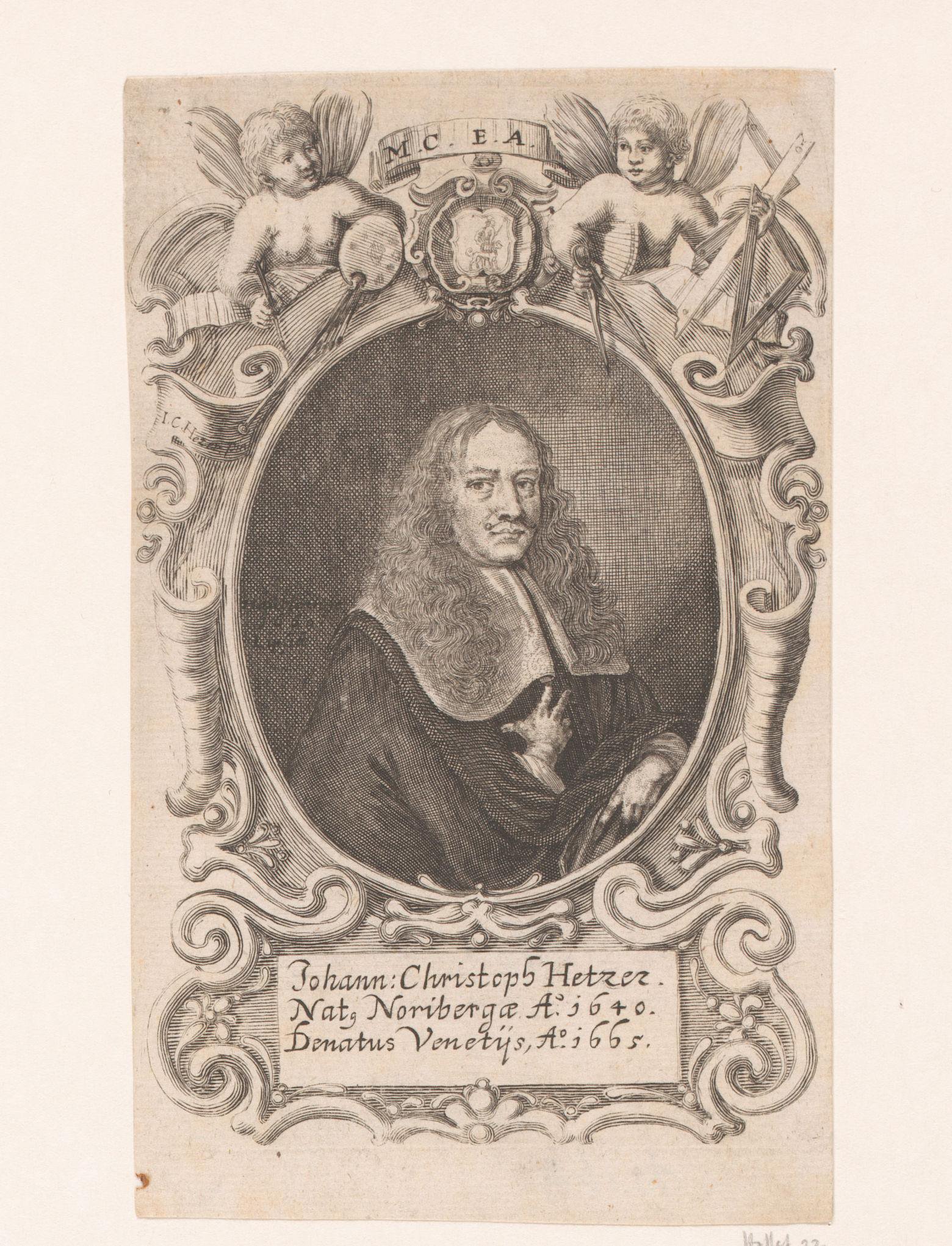 Portret van Johann Christof Hetzer