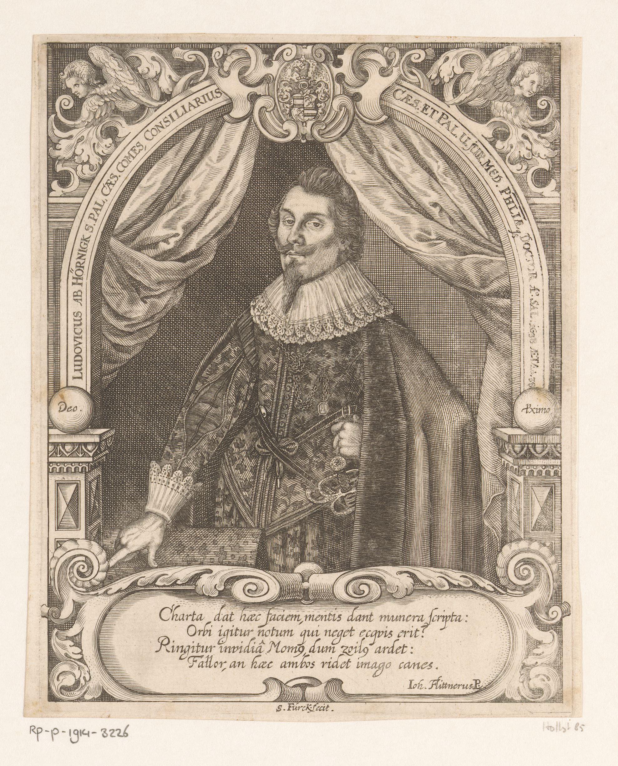 Portret van Ludwig von Hörnigk op 38-jarige leeftijd