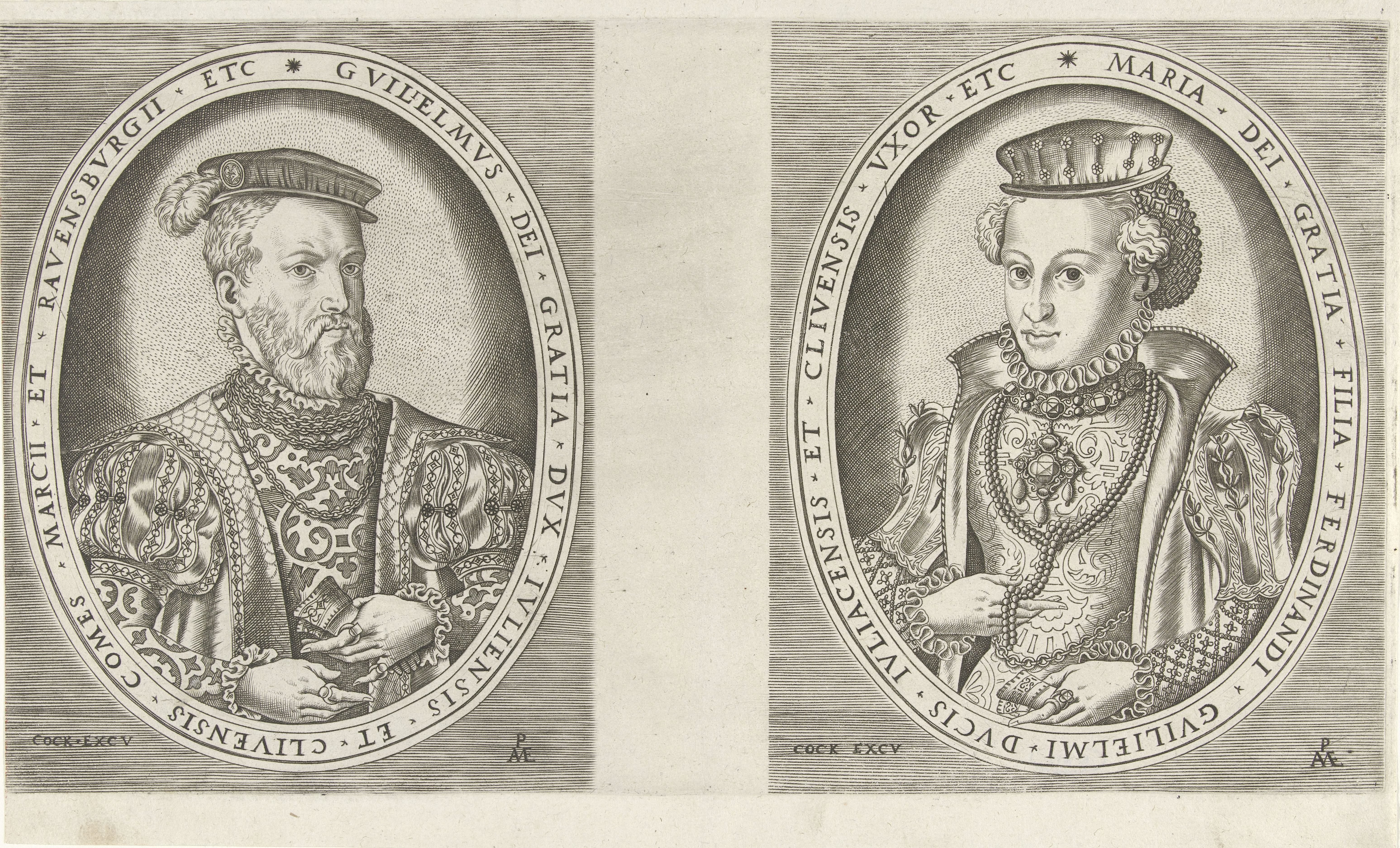 Portretten van Willem II, hertog van Gelre, en van Maria van Oostenrijk, hertogin van Gelre