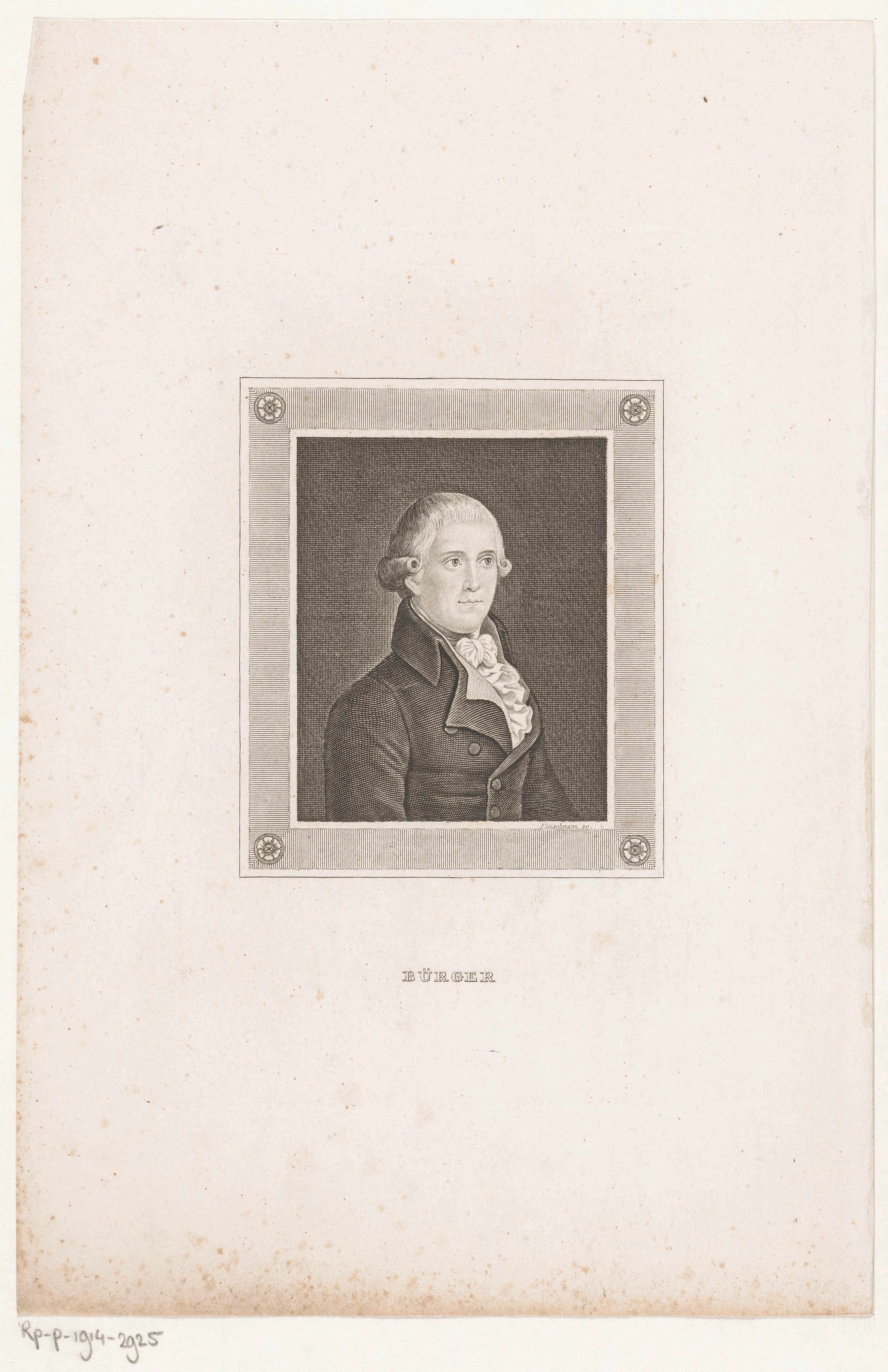 Portret van Gottfried August Bürger