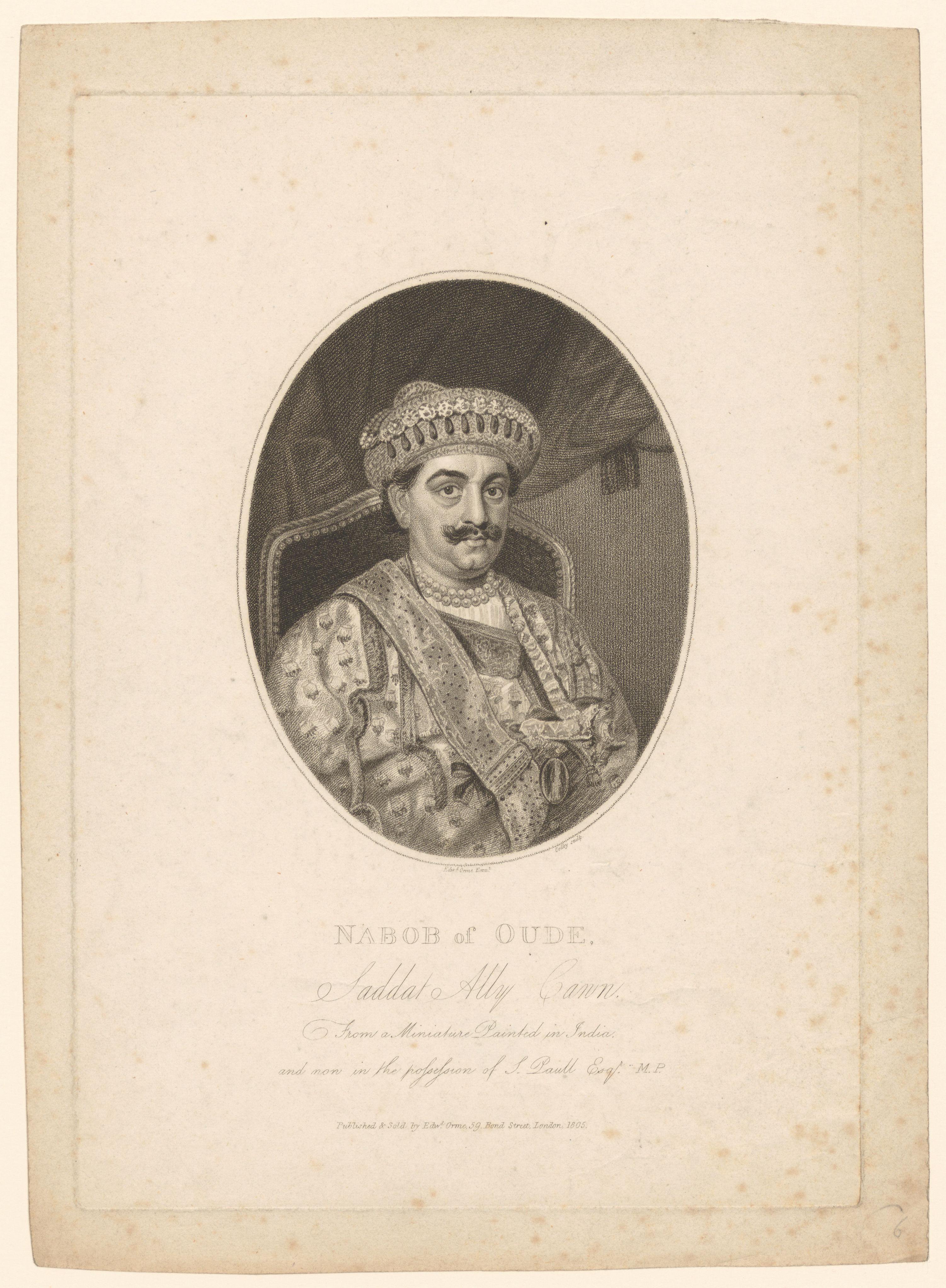 Portret van Saadat Ali Khan I