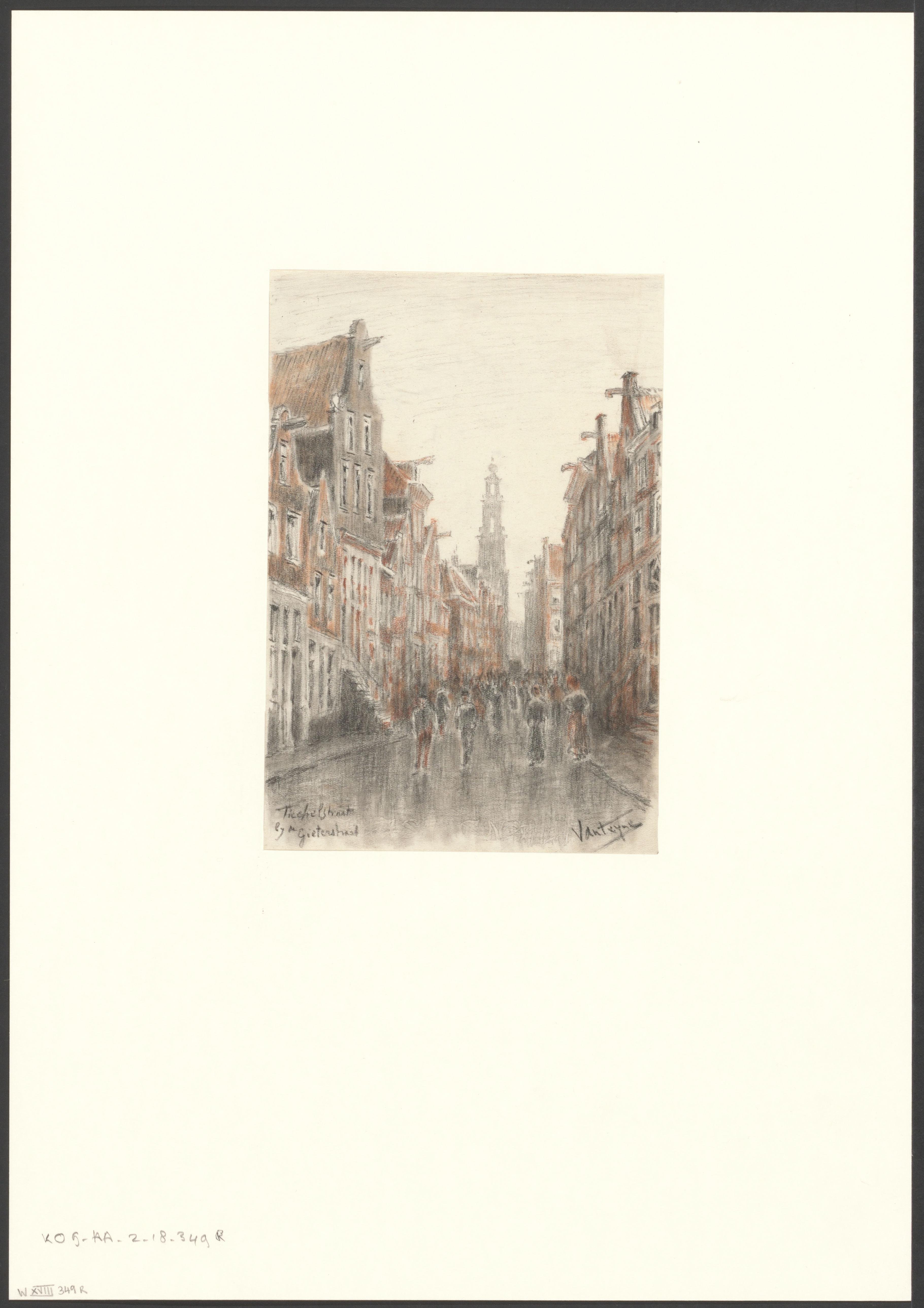 Gezicht op de Tichelstraat bij de Gieterstraat