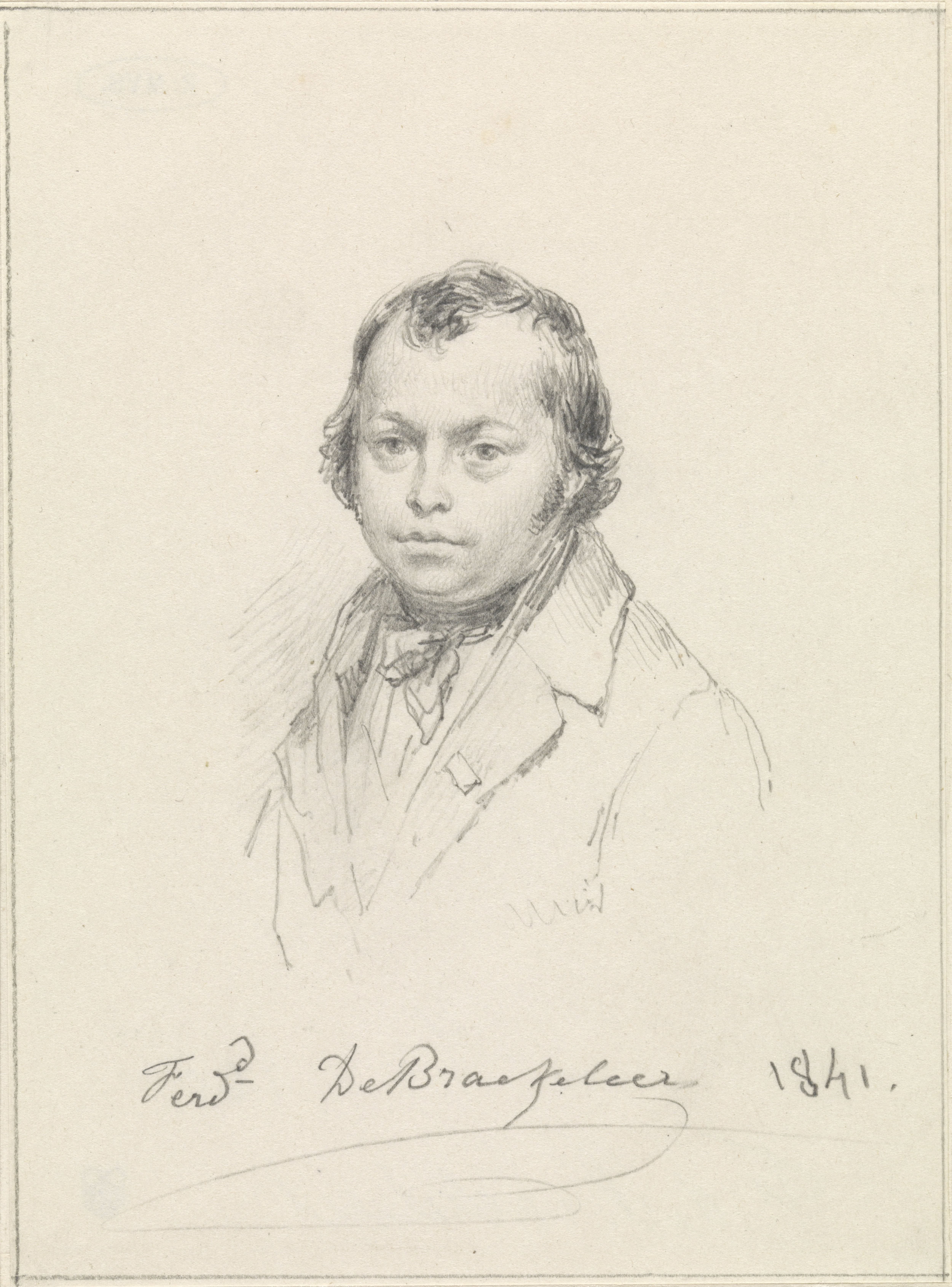 Zelfportret van Ferdinand de Braekeleer de Oude
