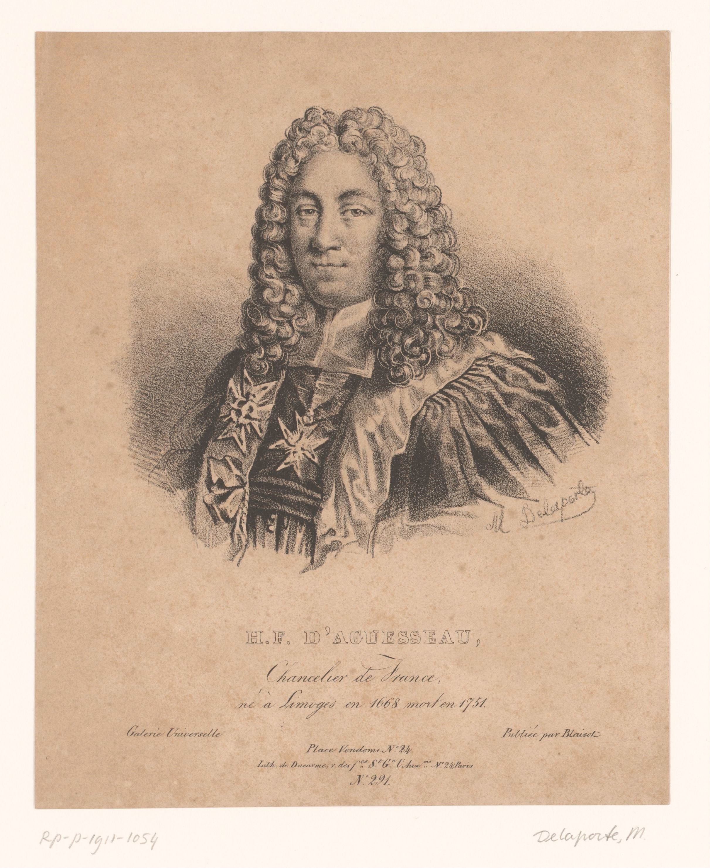 Portret van Henri François d'Aguesseau