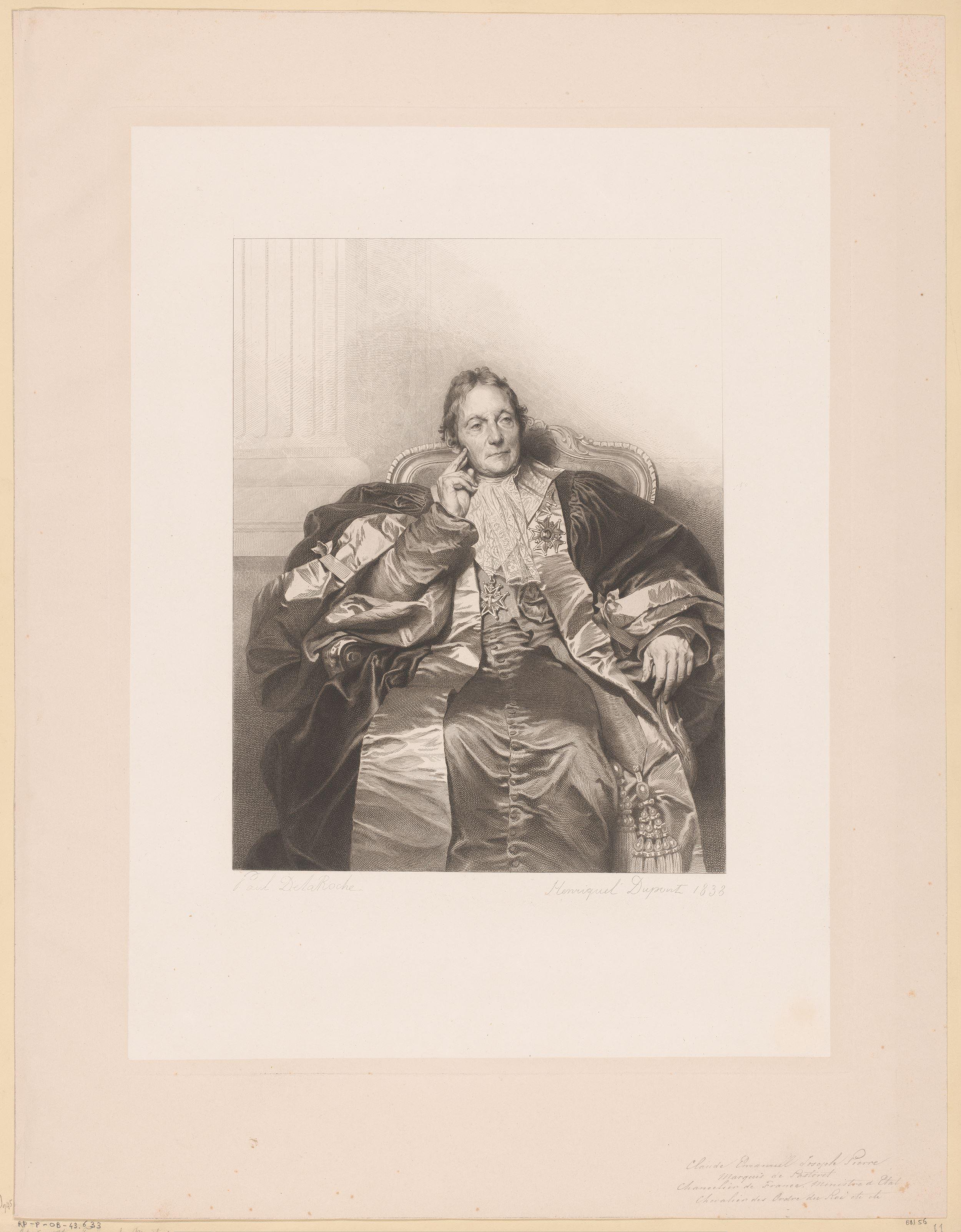 Portret van Claude-Emmanuel de Pastoret