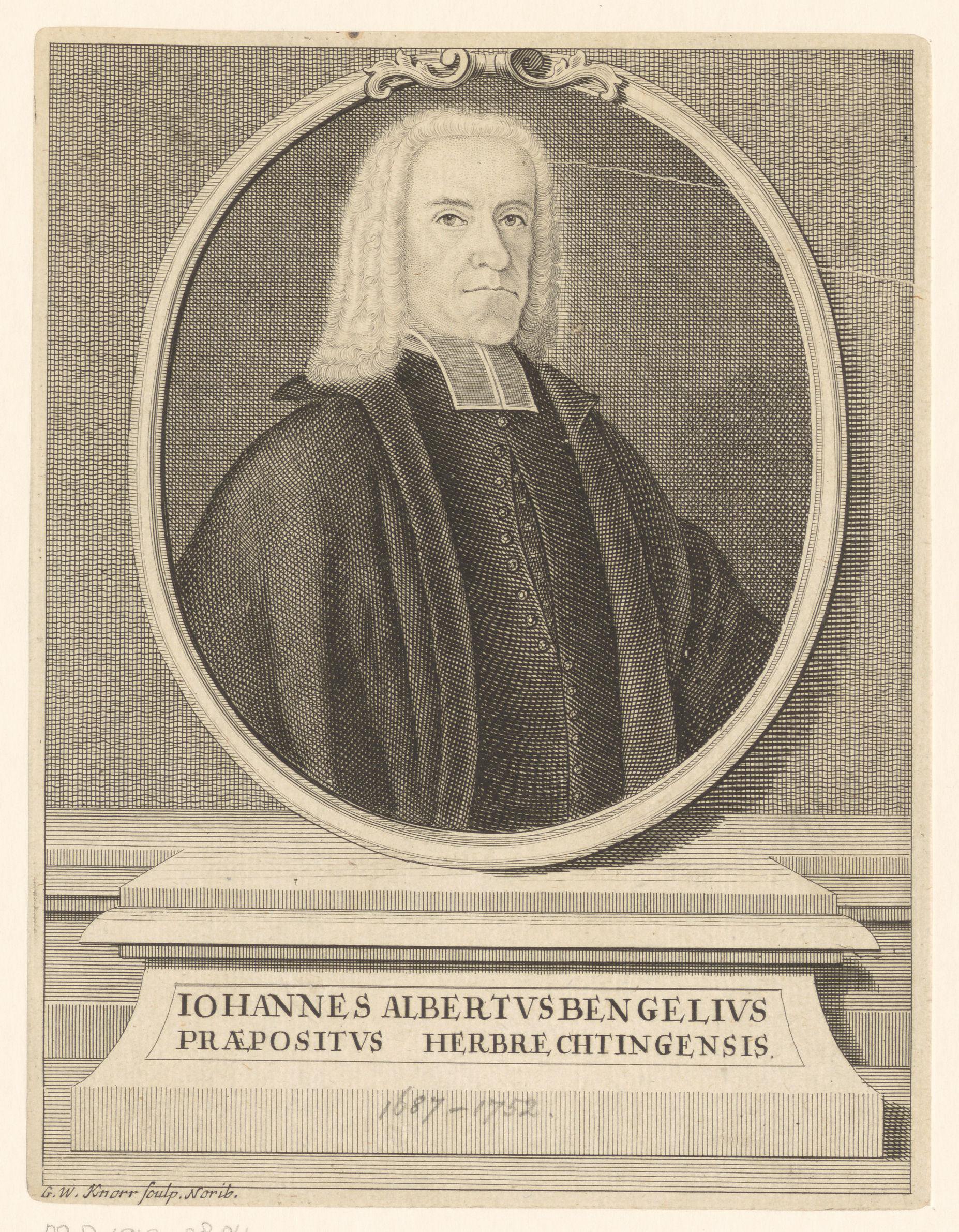 Portret van Johann Albrecht Bengel