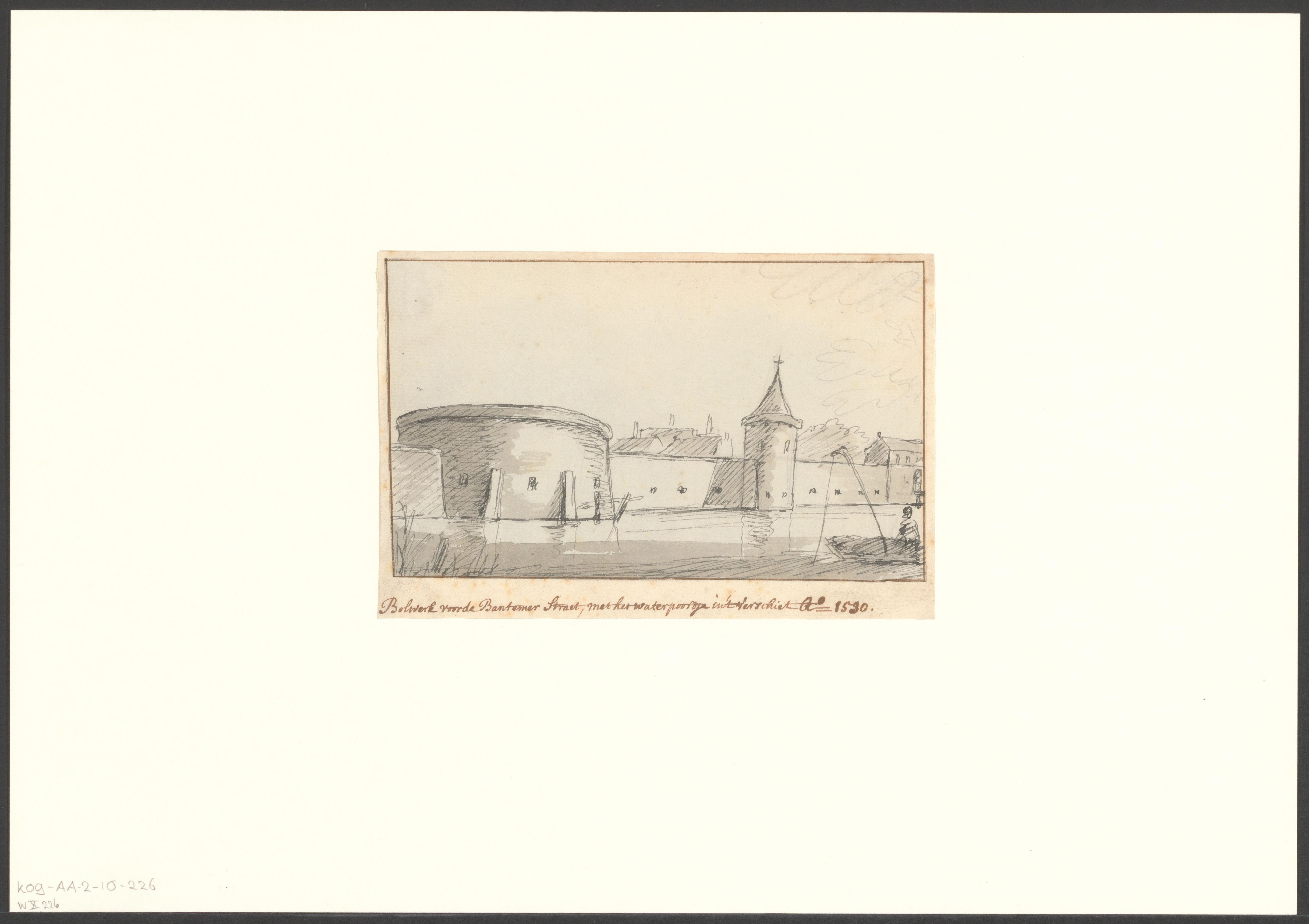 Gezicht op de Geldersekade en de Waterpoort