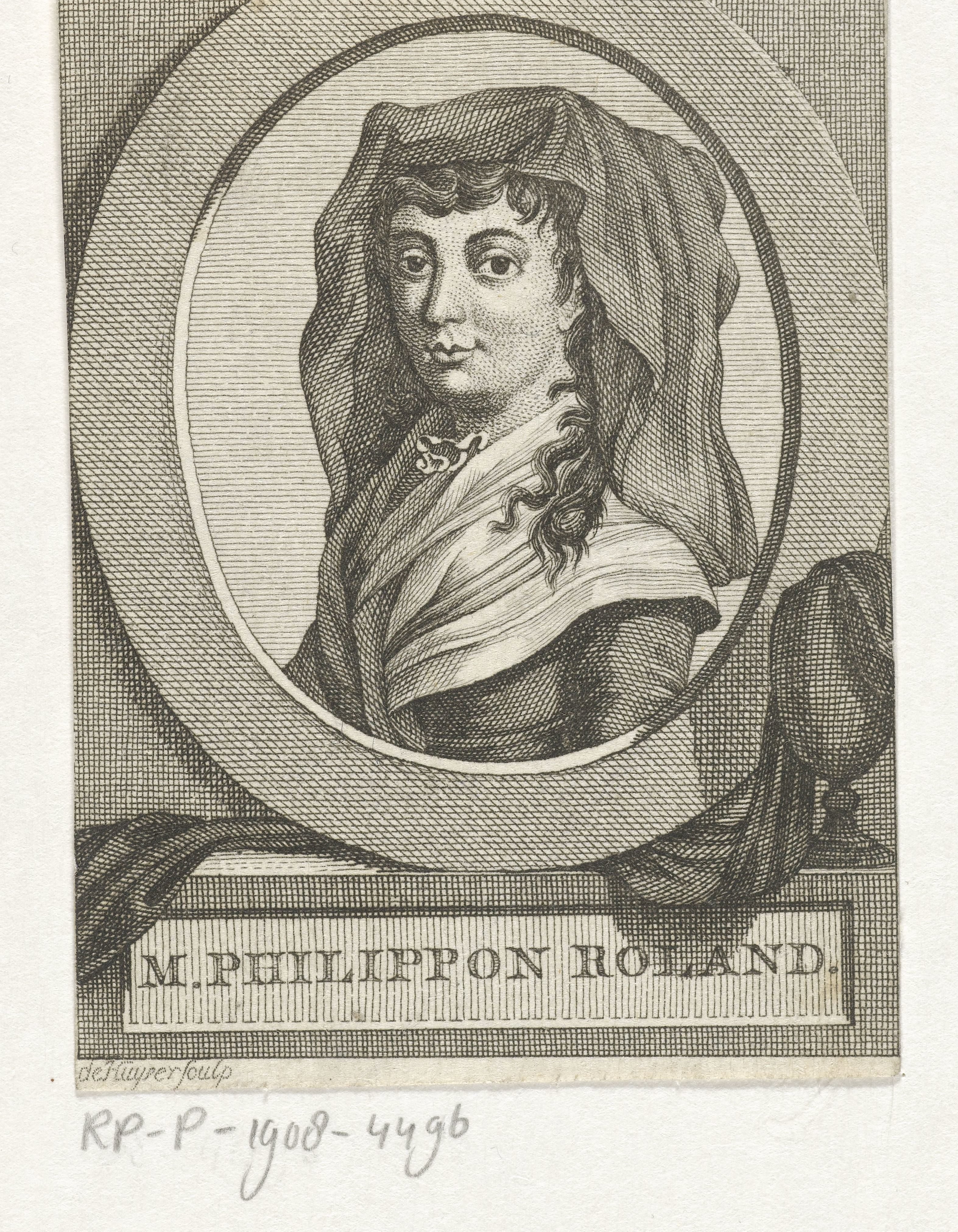 Portret van Marie-Jeanne Roland de la Platière