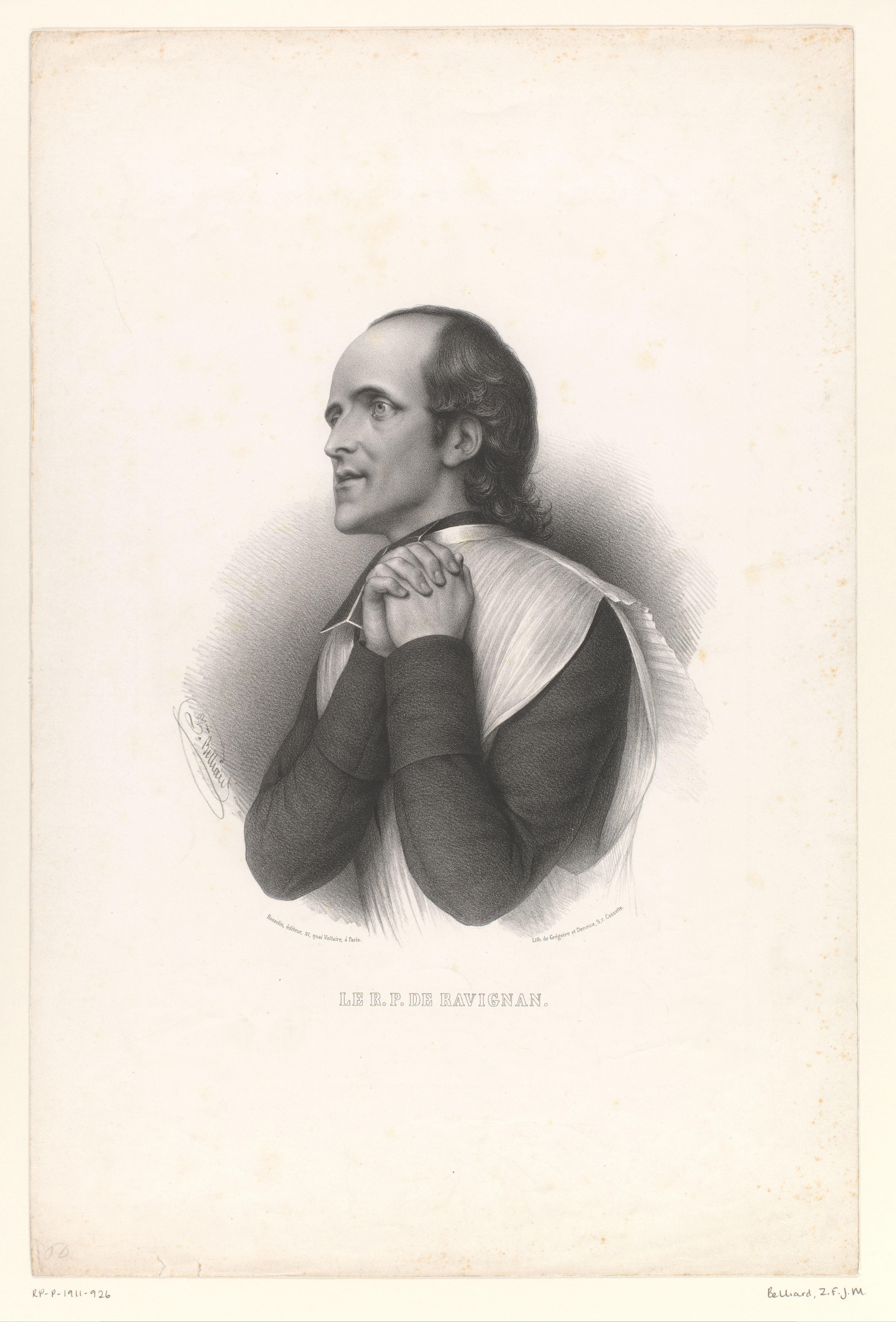 Portret van de pater jezuïet Xavier de Ravignan