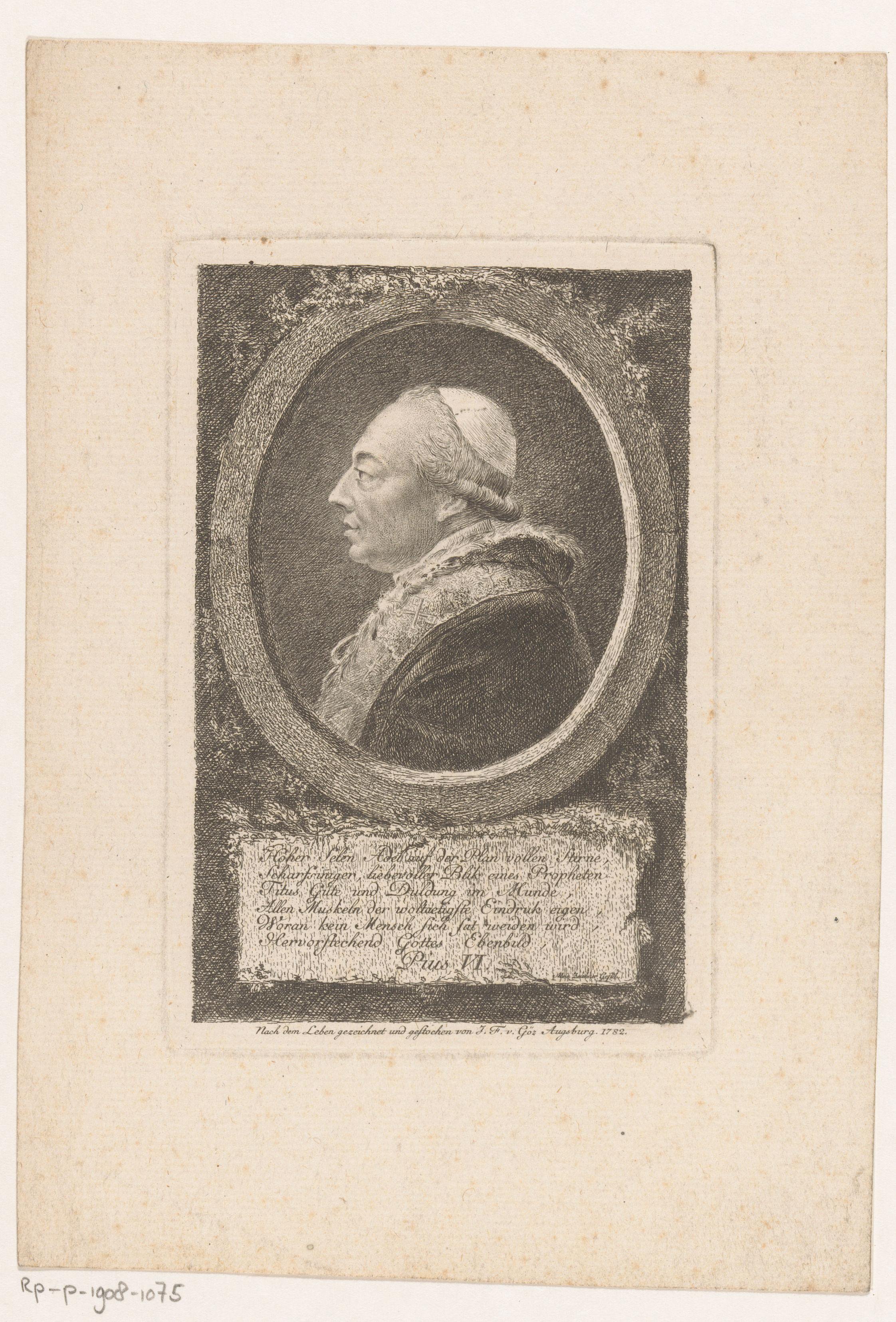 Portret van paus Pius VI