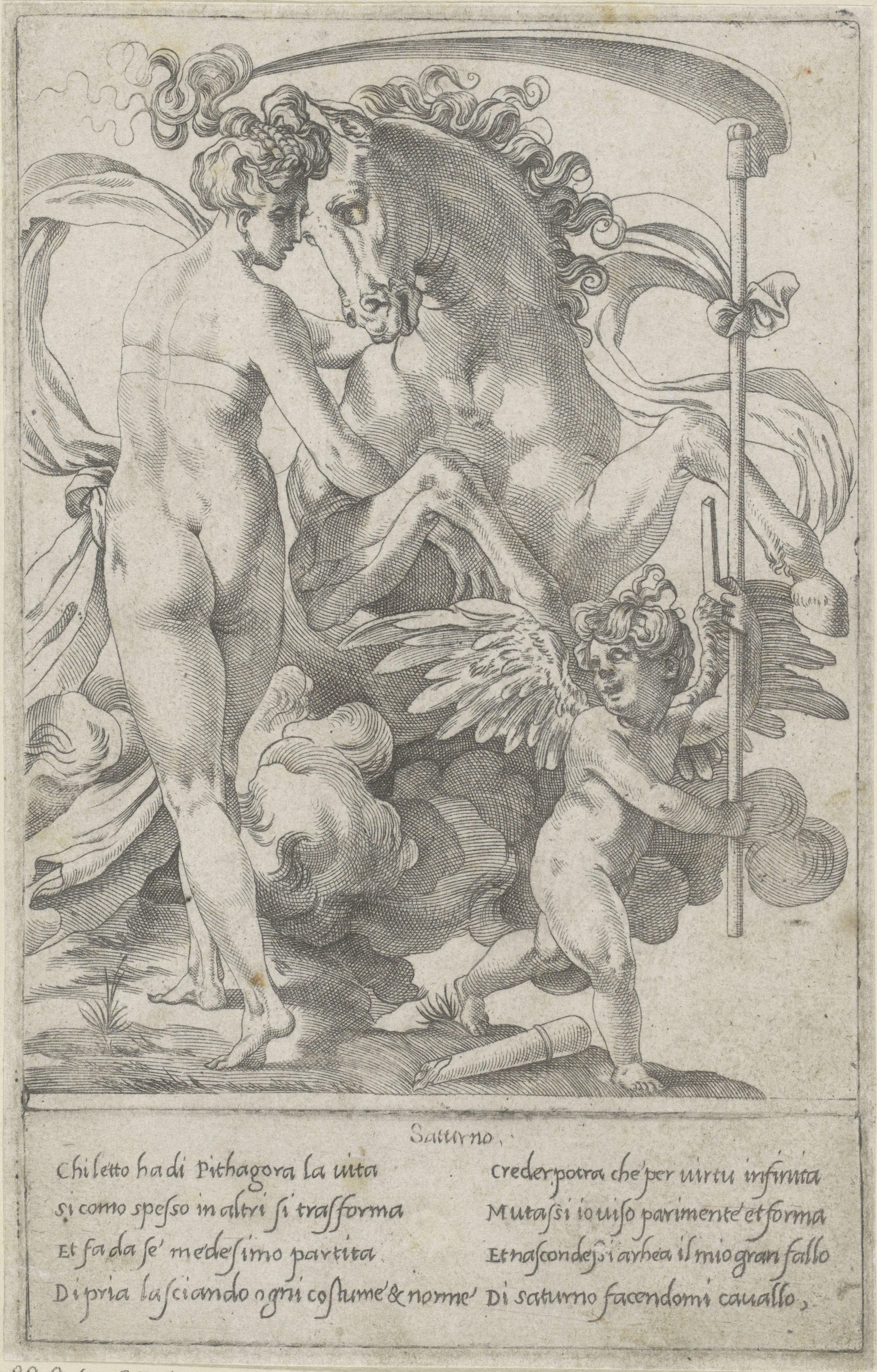 Saturnus en de nimf Philyra