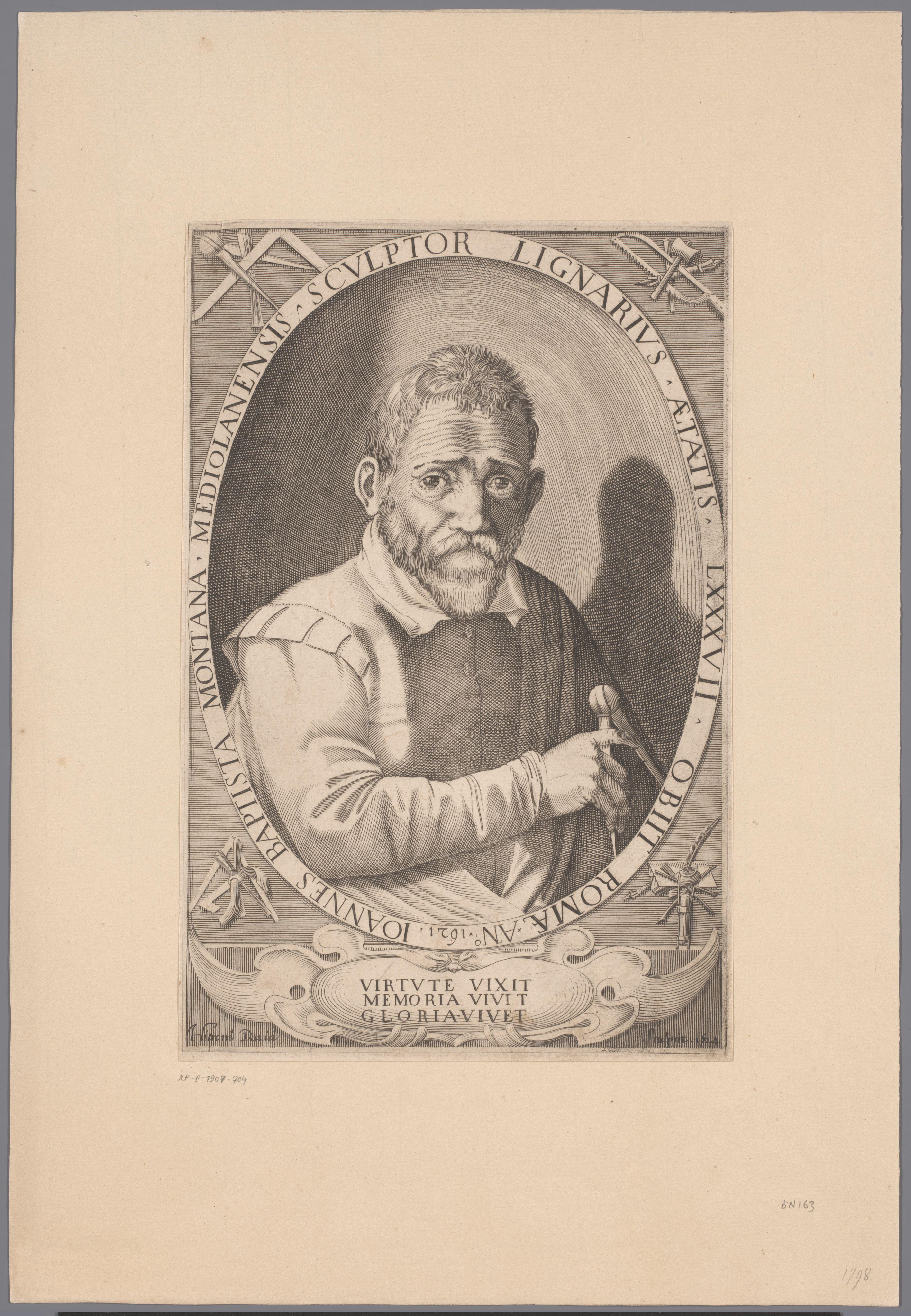 Portret van Giovanni Battista Montano op 87-jarige leeftijd