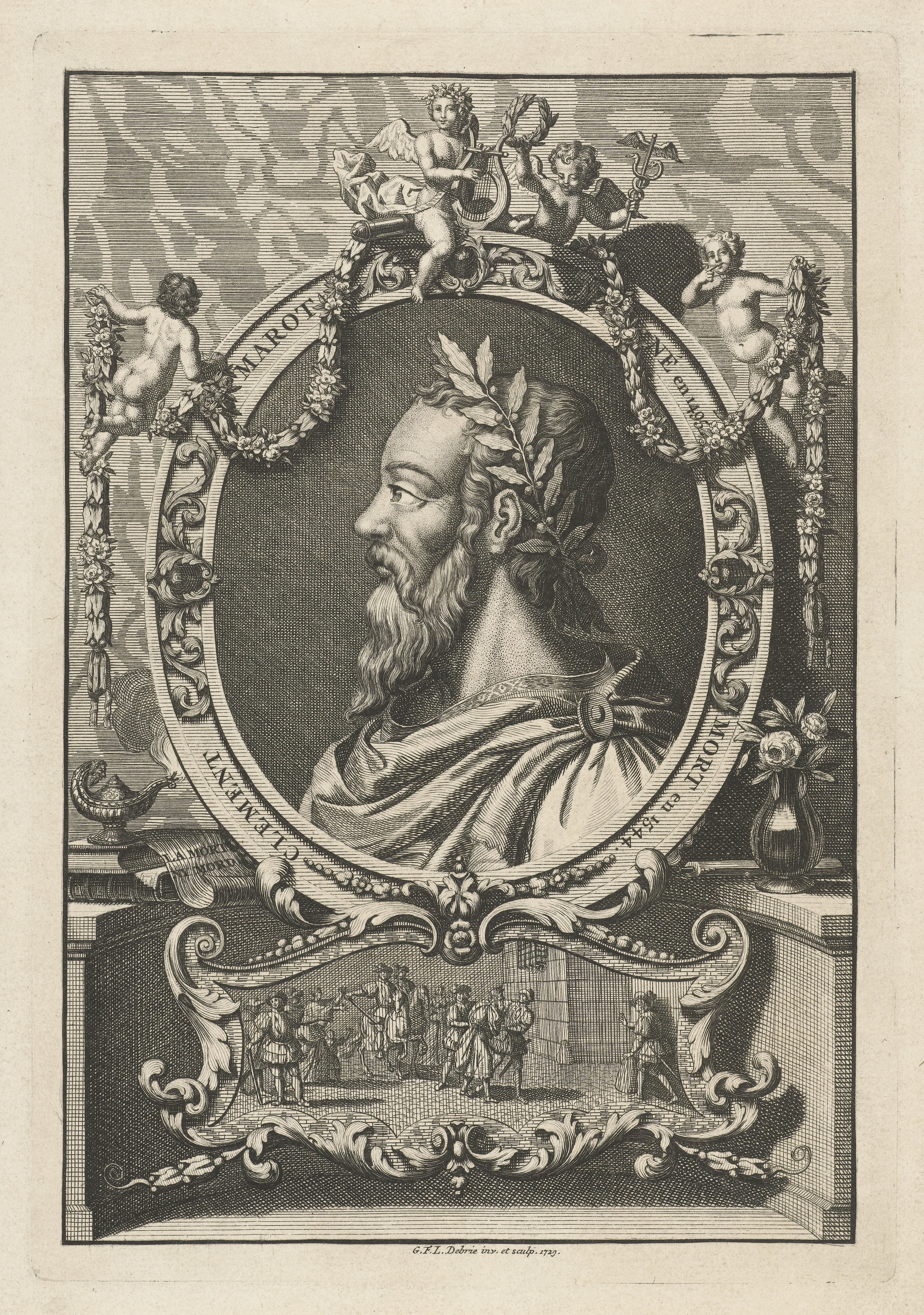 Portret van dichter Clement Marot