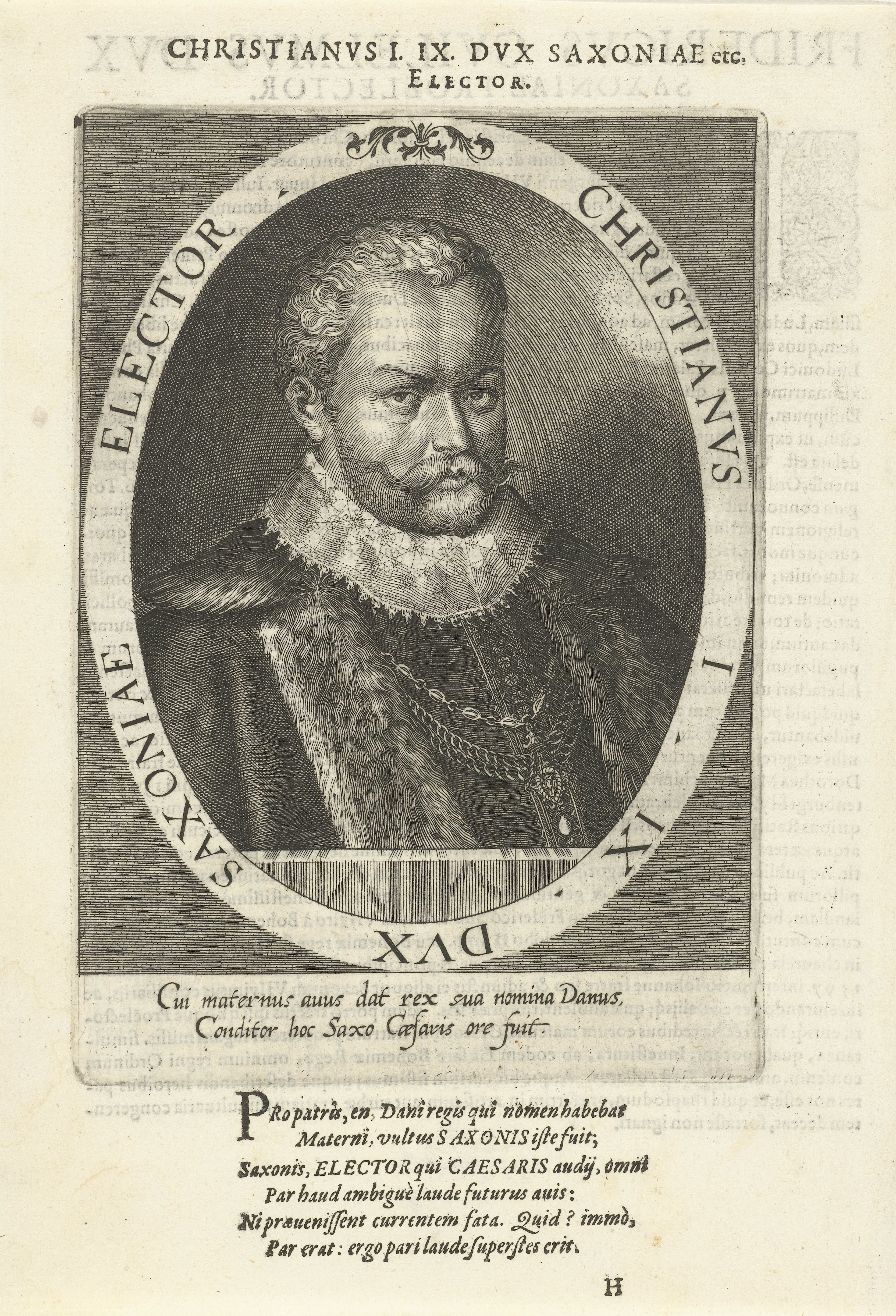 Portret van Christiaan I van Saksen
